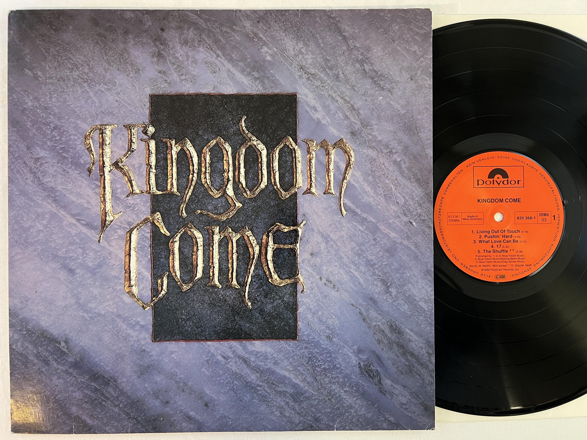 Omslagsbild för skivan KINGDOM COME s/t LP -88 Ger POLYDOR 835368-1