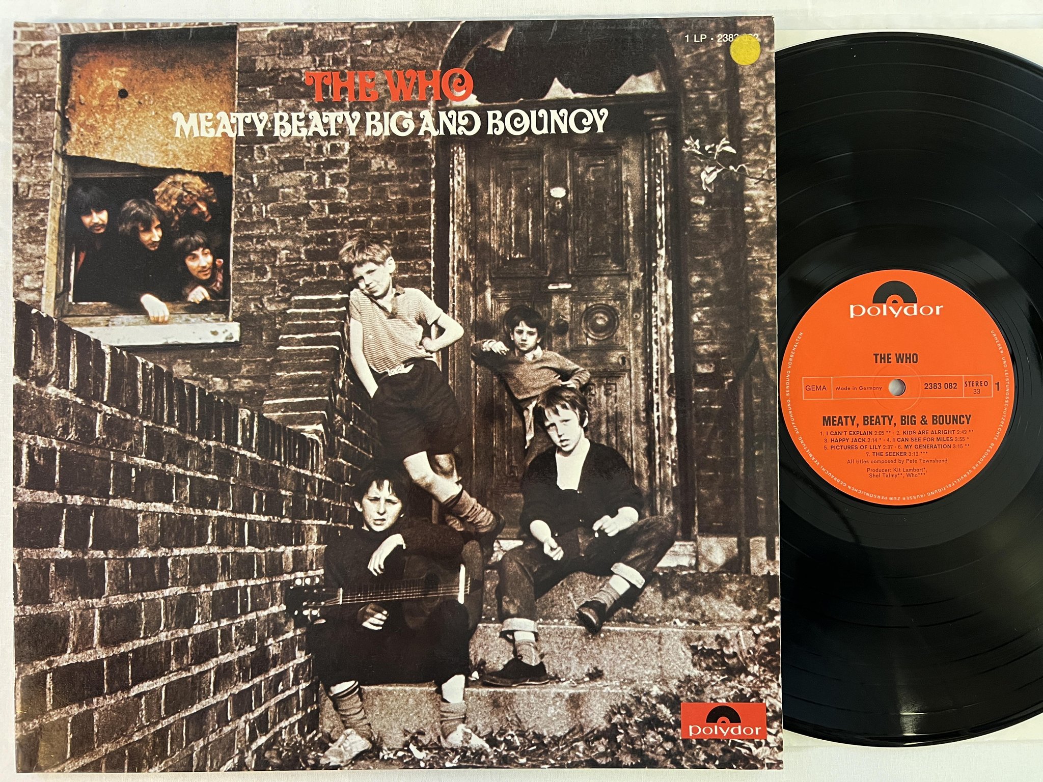 Omslagsbild för skivan THE WHO meaty, beaty, big & bouncy LP Ger POLYDOR 2383 082