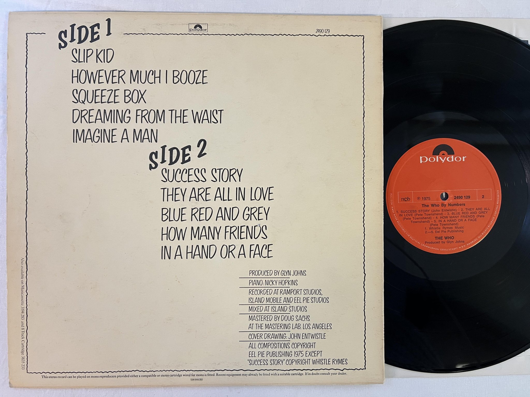 Omslagsbild för skivan THE WHO the who by numbers LP -75 ncb POLYDOR 2490 129