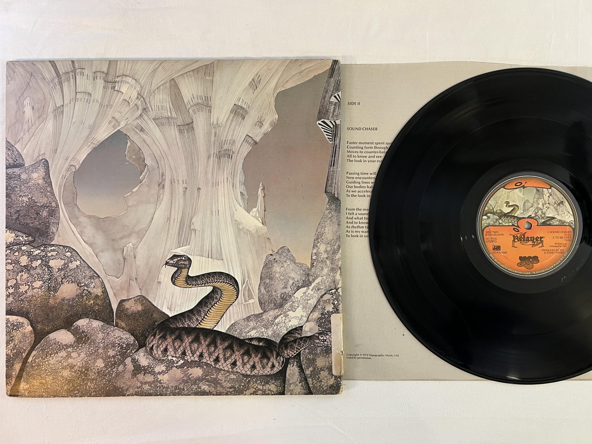 Omslagsbild för skivan YES relayer LP -74 US ATLANTIC SD 19135