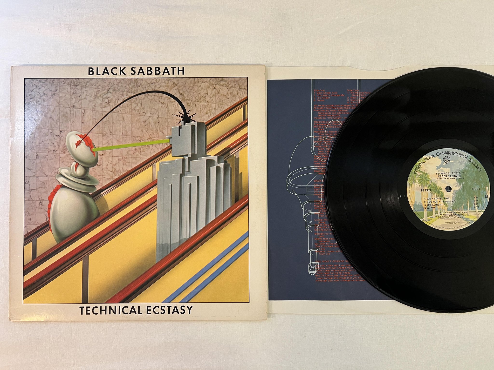 Omslagsbild för skivan BLACK SABBATHtechnical ecstasy LP -76 US WARNER BS 2969