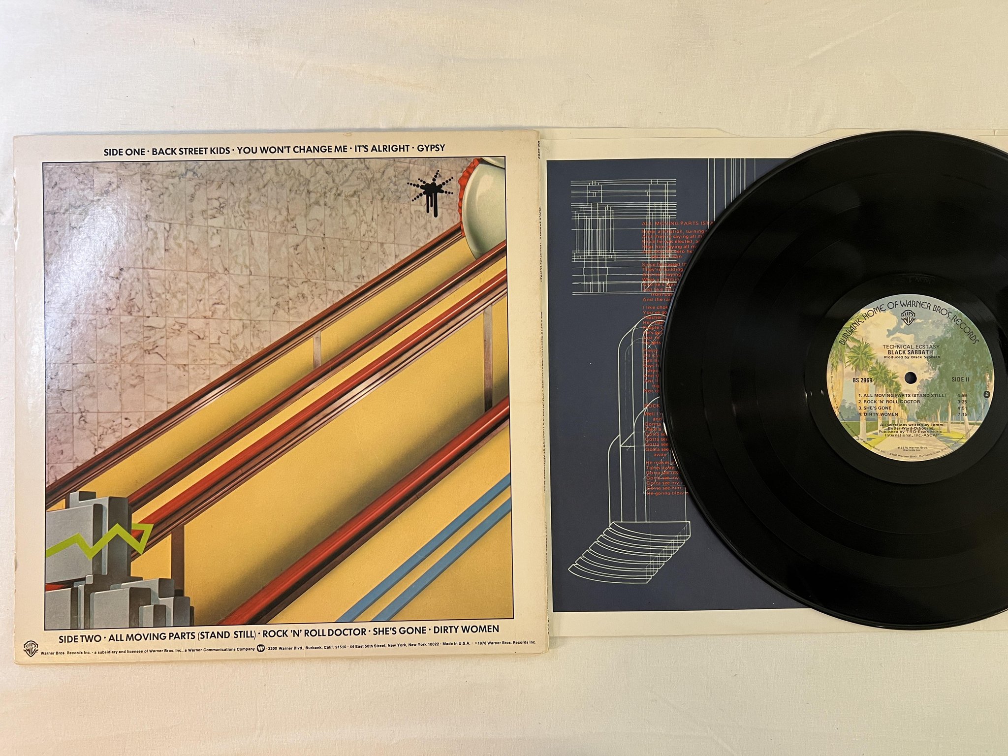 Omslagsbild för skivan BLACK SABBATHtechnical ecstasy LP -76 US WARNER BS 2969