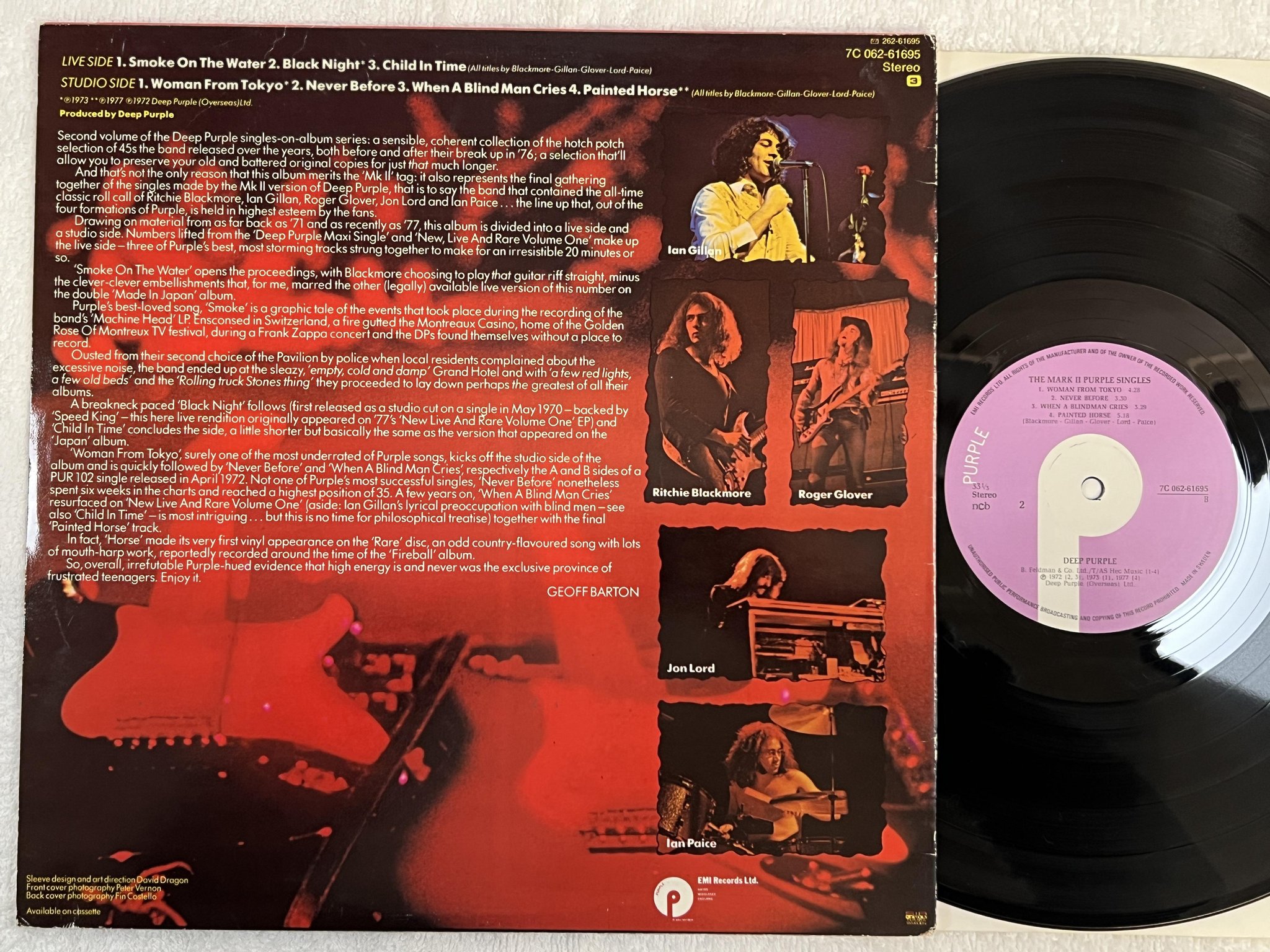 Omslagsbild för skivan DEEP PURPLE the mark II purple singles LP ncb PURPLE 7C 062-61695