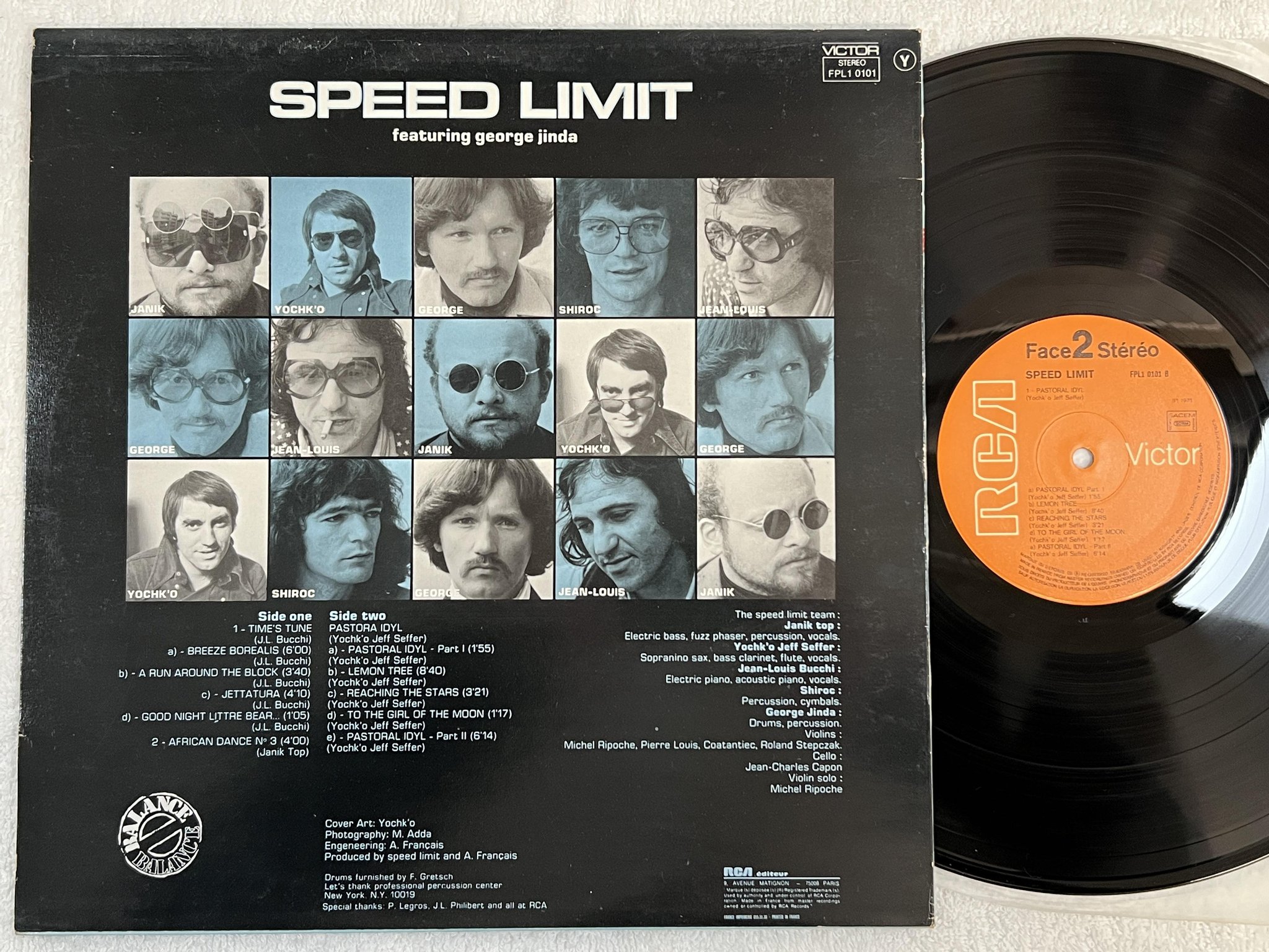 Omslagsbild för skivan SPEED LIMIT s/t LP -75 Fra RCA FPL1 0101 *** MEGA RARE JAZZ PROG ***