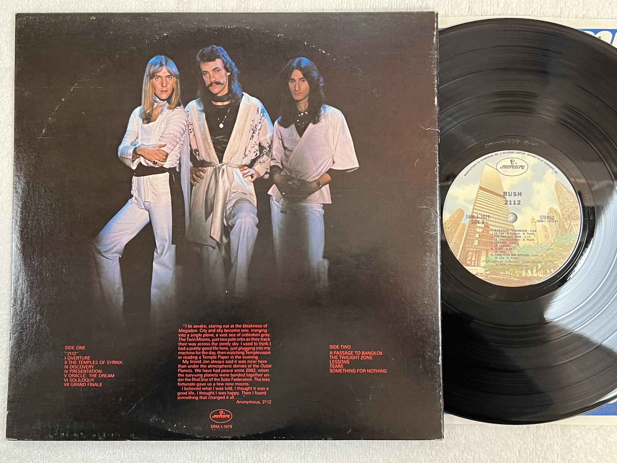 Omslagsbild för skivan RUSH 2112 LP -76 US MERCURY SRM-1-1079