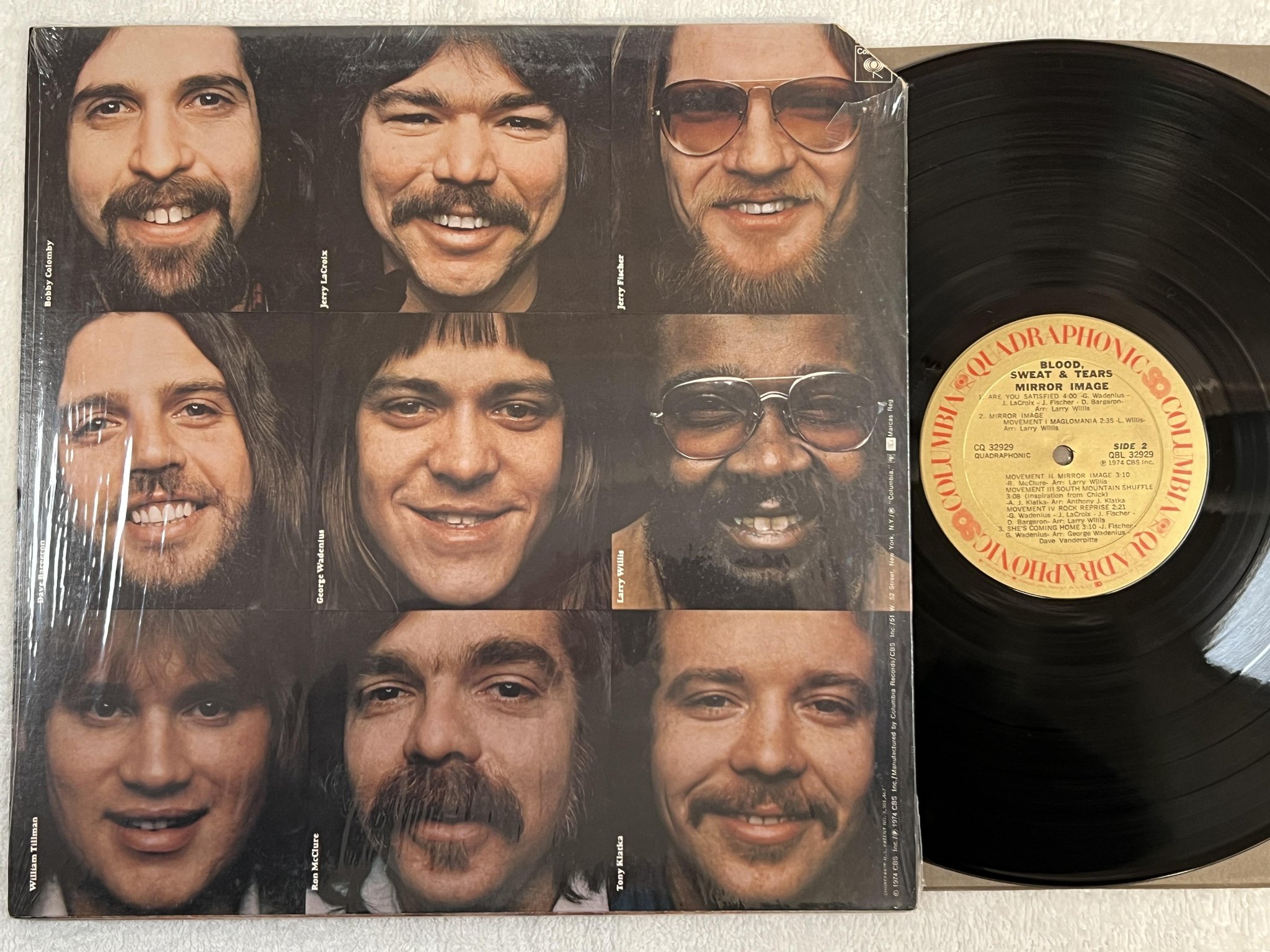 Omslagsbild för skivan BLOOD SWEAT & TEARS mirror image LP -74 US COLUMBIA QBL 32929 ** QUADRAPHONIC **