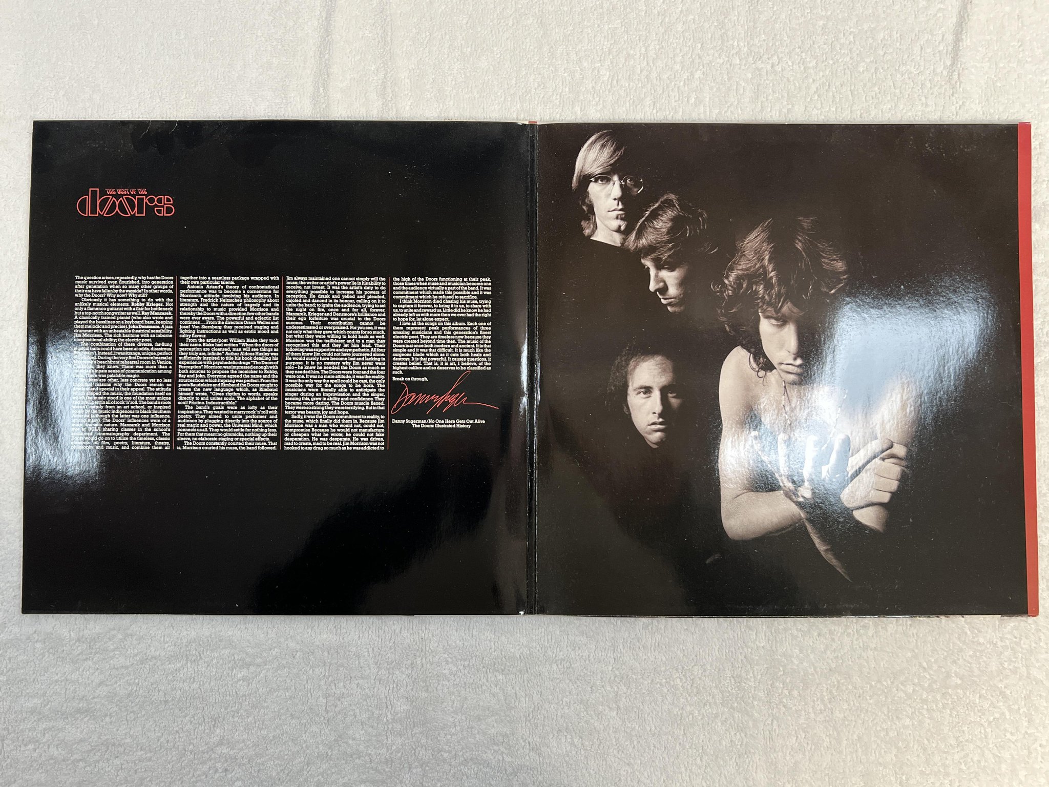 Omslagsbild för skivan THE DOORS The Best Of The Doors 2xLP -85 Ger ELEKTRA 960 345-1
