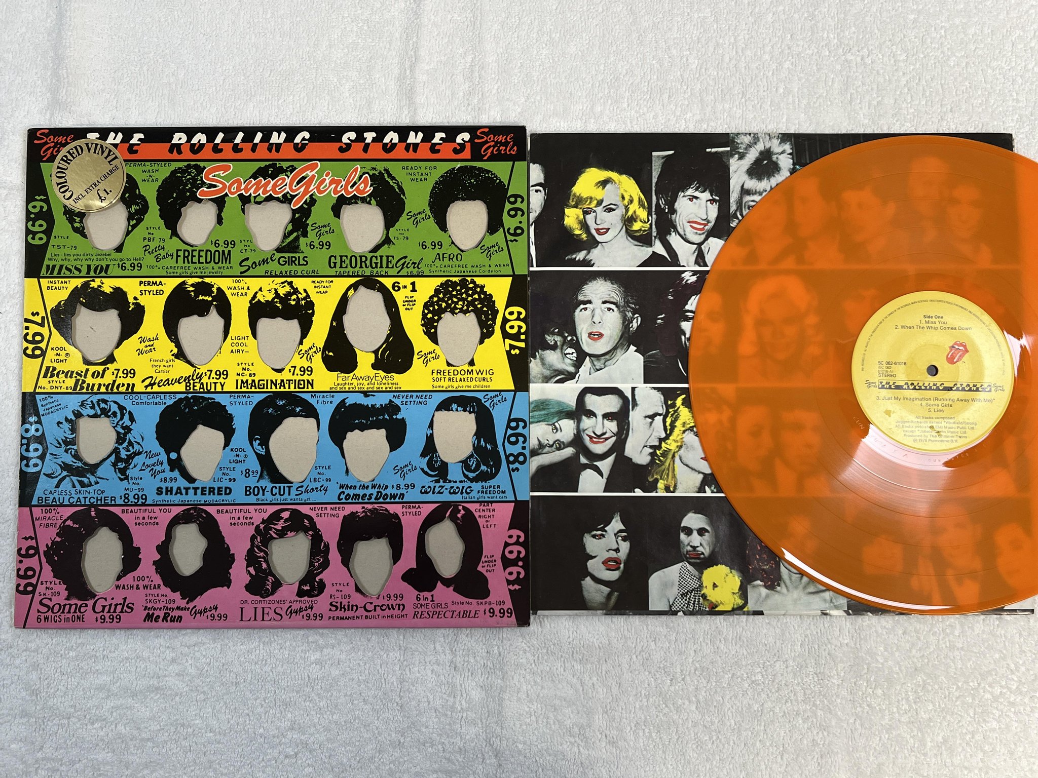 Omslagsbild för skivan THE ROLLING STONES some girls LP -78 Hol 5C 062-61016 *** orange vinyl ***