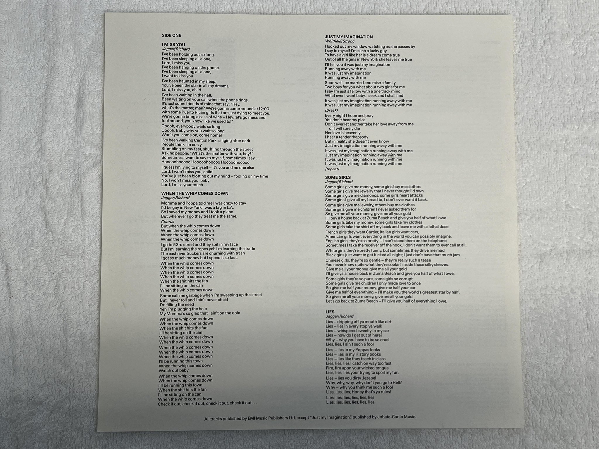 Omslagsbild för skivan THE ROLLING STONES some girls LP -78 Hol 5C 062-61016 *** orange vinyl ***