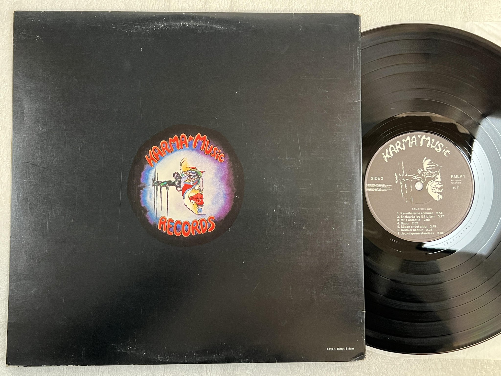 Omslagsbild för skivan TØMERCLAUS s/t LP -78 Danish prog KARMA MUSIC KMLP 1 psych ** RARE **