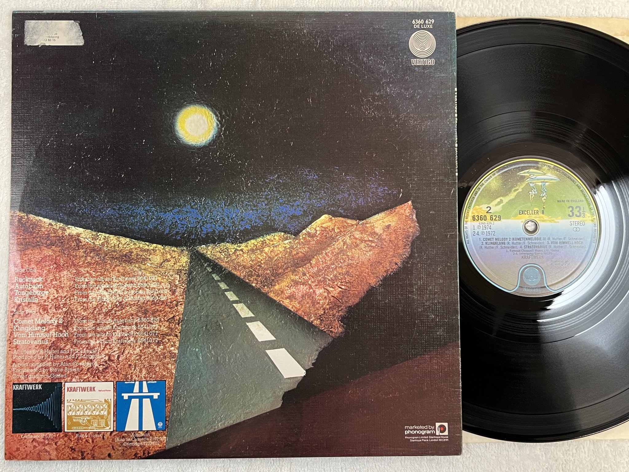 Omslagsbild för skivan KRAFTWERK exceller 8 LP -75 UK VERTIGO 6360 629
