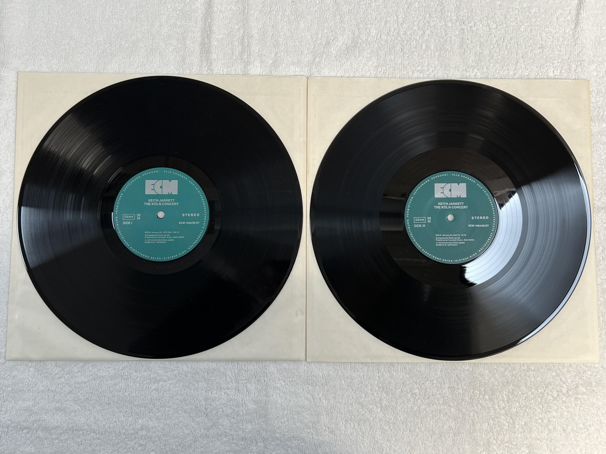 Omslagsbild för skivan KEITH JARRETT the Köln concert 2xLP -75 Ger ECM 1064/65 ST