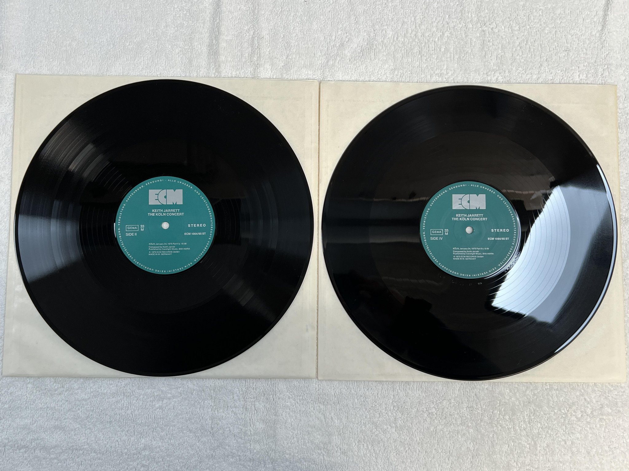 Omslagsbild för skivan KEITH JARRETT the Köln concert 2xLP -75 Ger ECM 1064/65 ST
