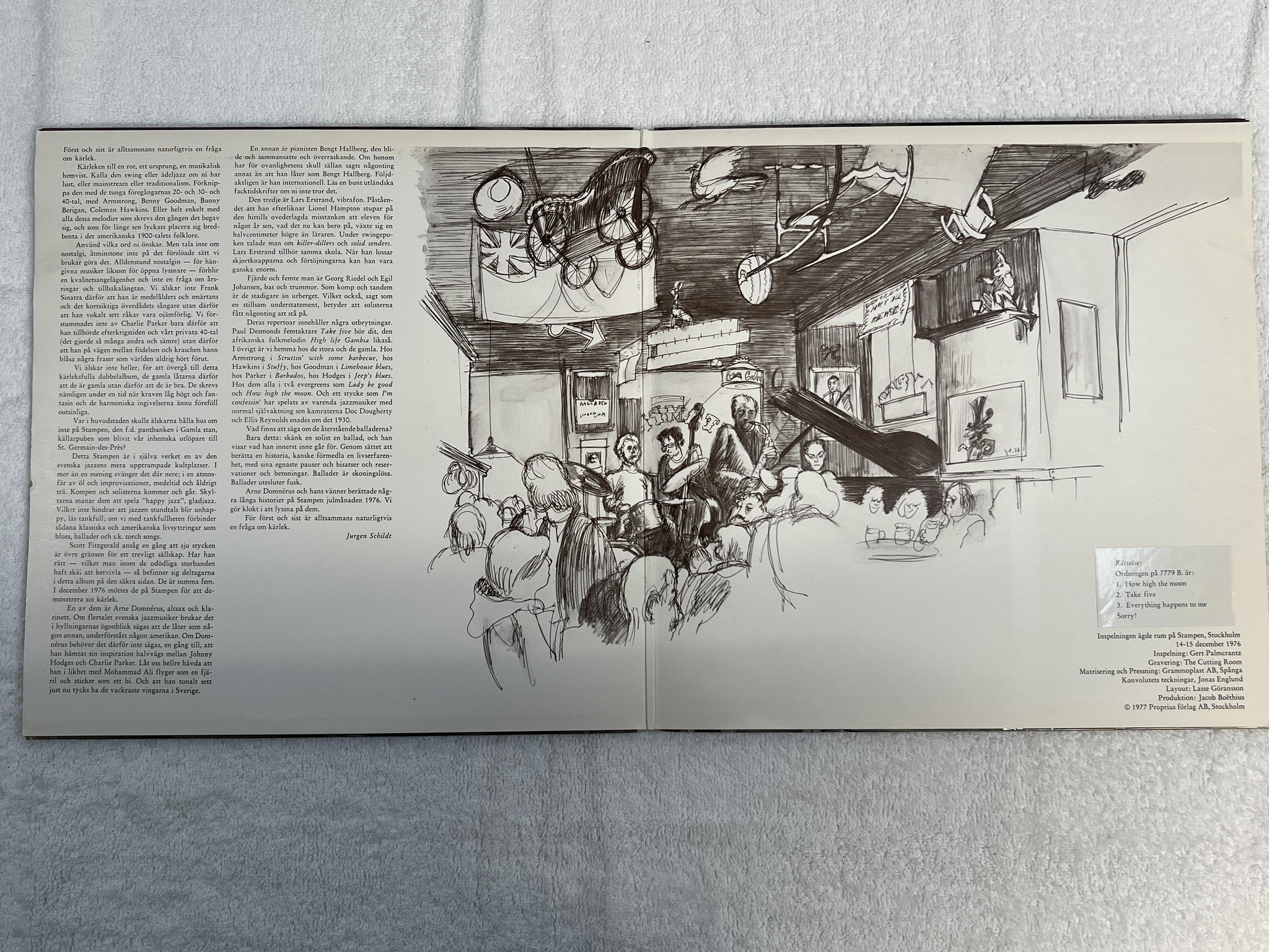 Omslagsbild för skivan DOMNERUS jazz at the pawnshop 2xLP -77 Swe PROPRIUS PROP 7779