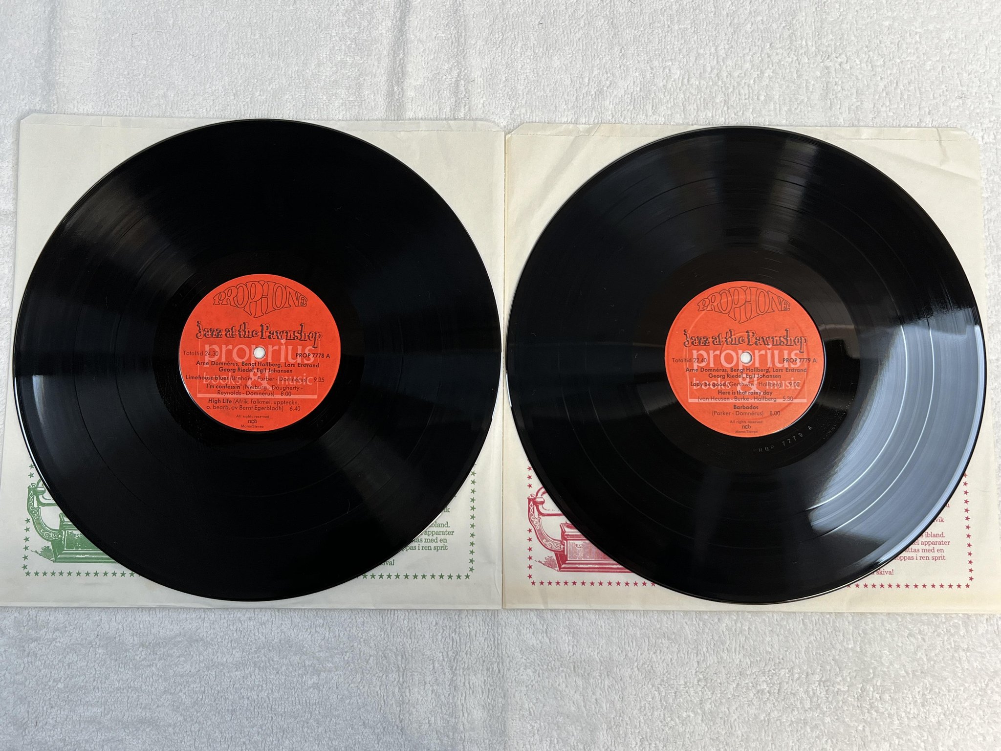 Omslagsbild för skivan DOMNERUS jazz at the pawnshop 2xLP -77 Swe PROPRIUS PROP 7779