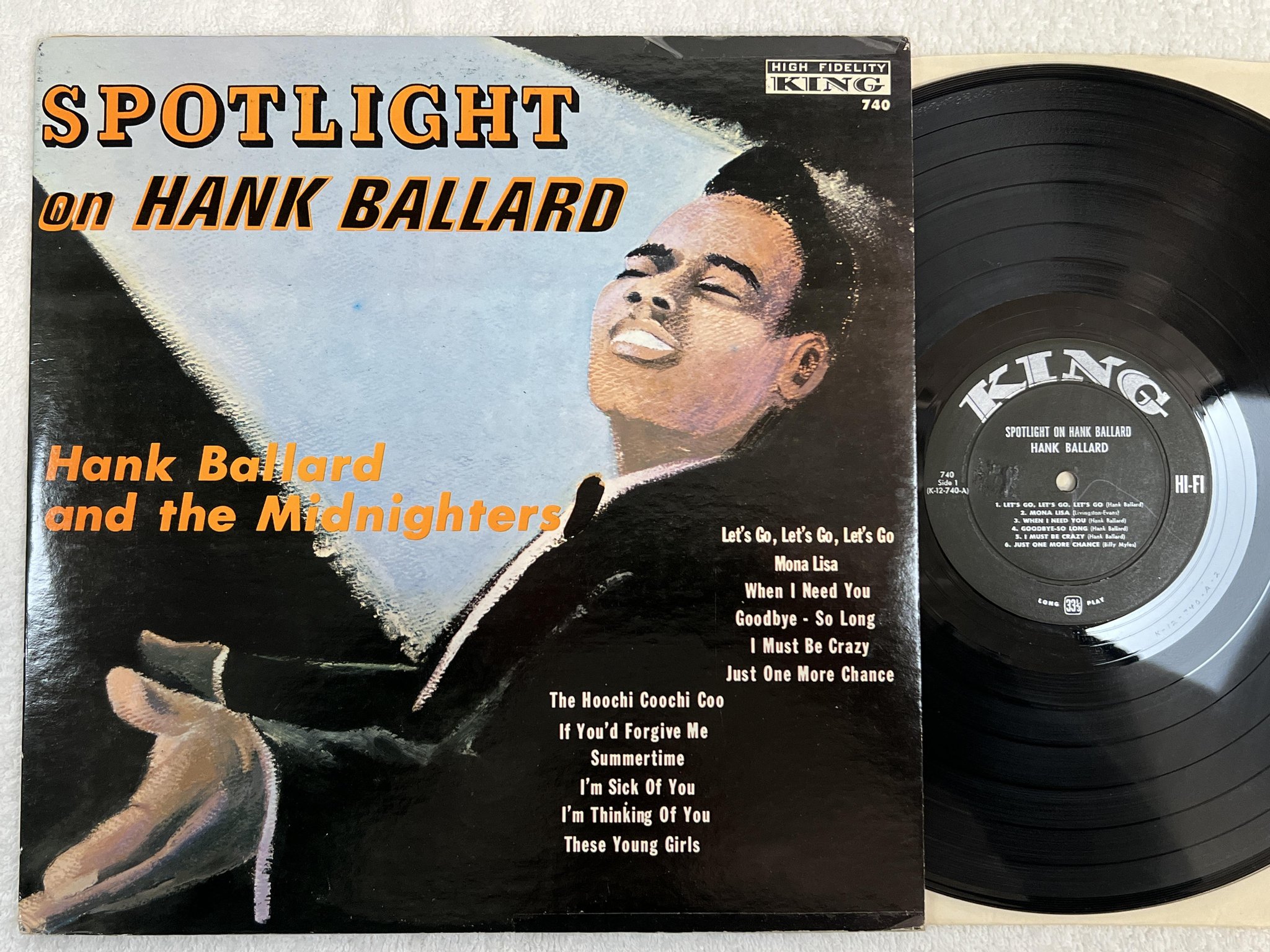 Omslagsbild för skivan HANK BALLARD & THE MIDNIGHTERS Spotlight On Hank Ballard LP -61 KING 740