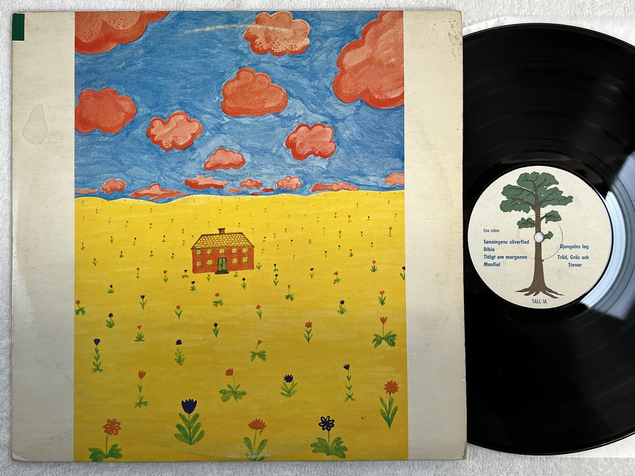 Omslagsbild för skivan TRÄD GRÄS OCH STENAR Djungelns Lag LP -72 SWE tall 1 *** rare psych rock ***