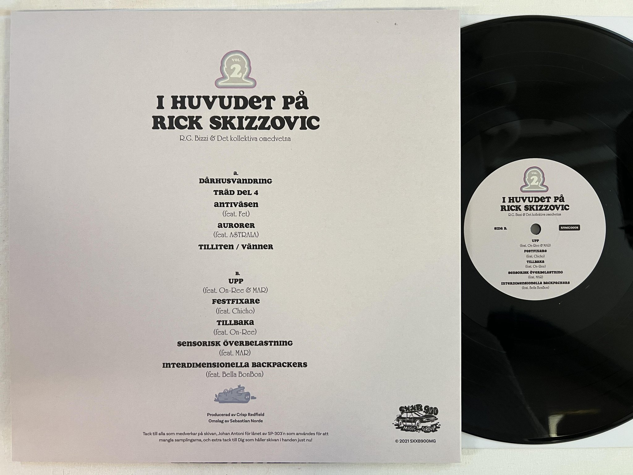 Omslagsbild för skivan R.G. BIZZI Huvudet På Rick Skizzovic Vol. 2 LP 2022 SXXB900MG S9MG0008