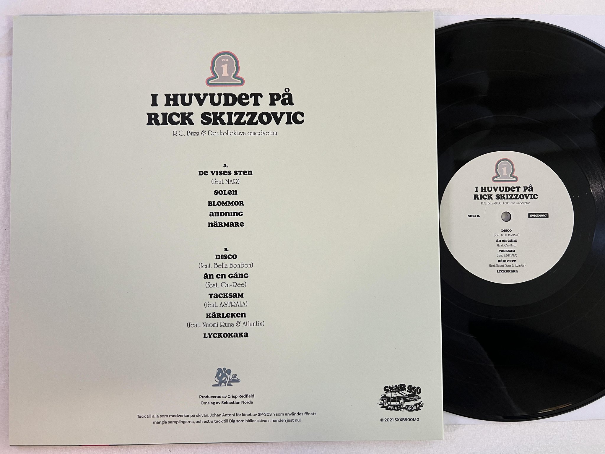 Omslagsbild för skivan R.G. BIZZI Huvudet På Rick Skizzovic Vol. 1 LP 2021 SXXB900MG S9MG0007