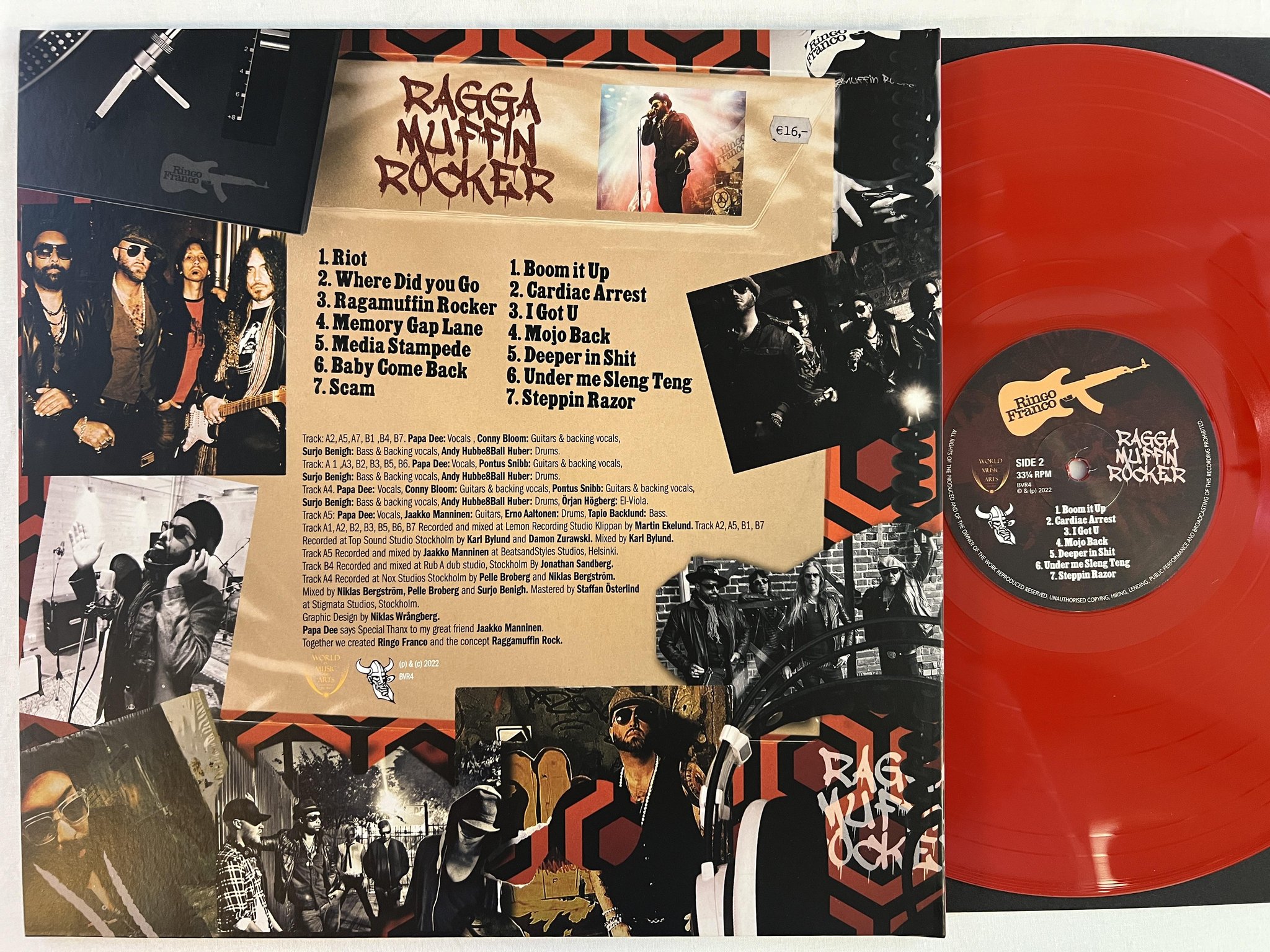 Omslagsbild för skivan RINGO FRANCO Raggamuffin Rocker LP 2023 black viking BVR4