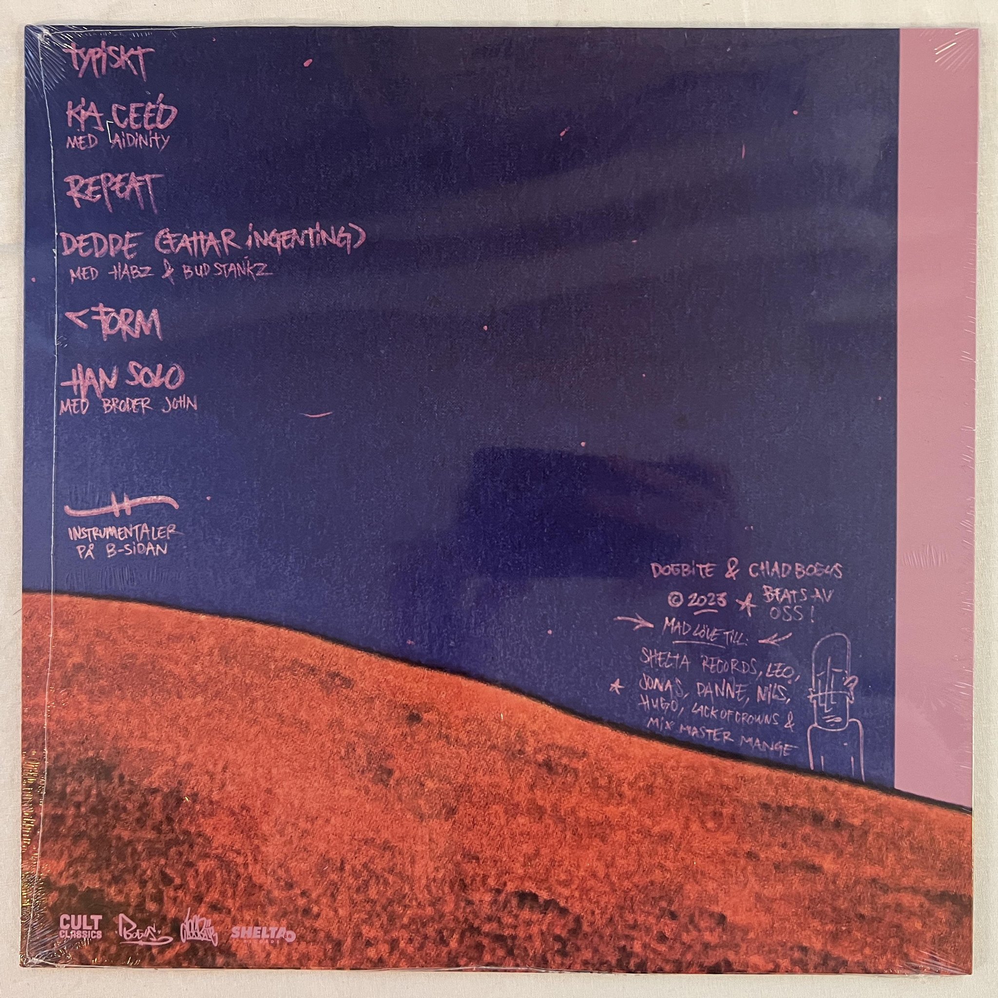 Omslagsbild för skivan DOGBITE & CHAD BOGUS form 12"EP 2023 SHELTA ** SEALED **