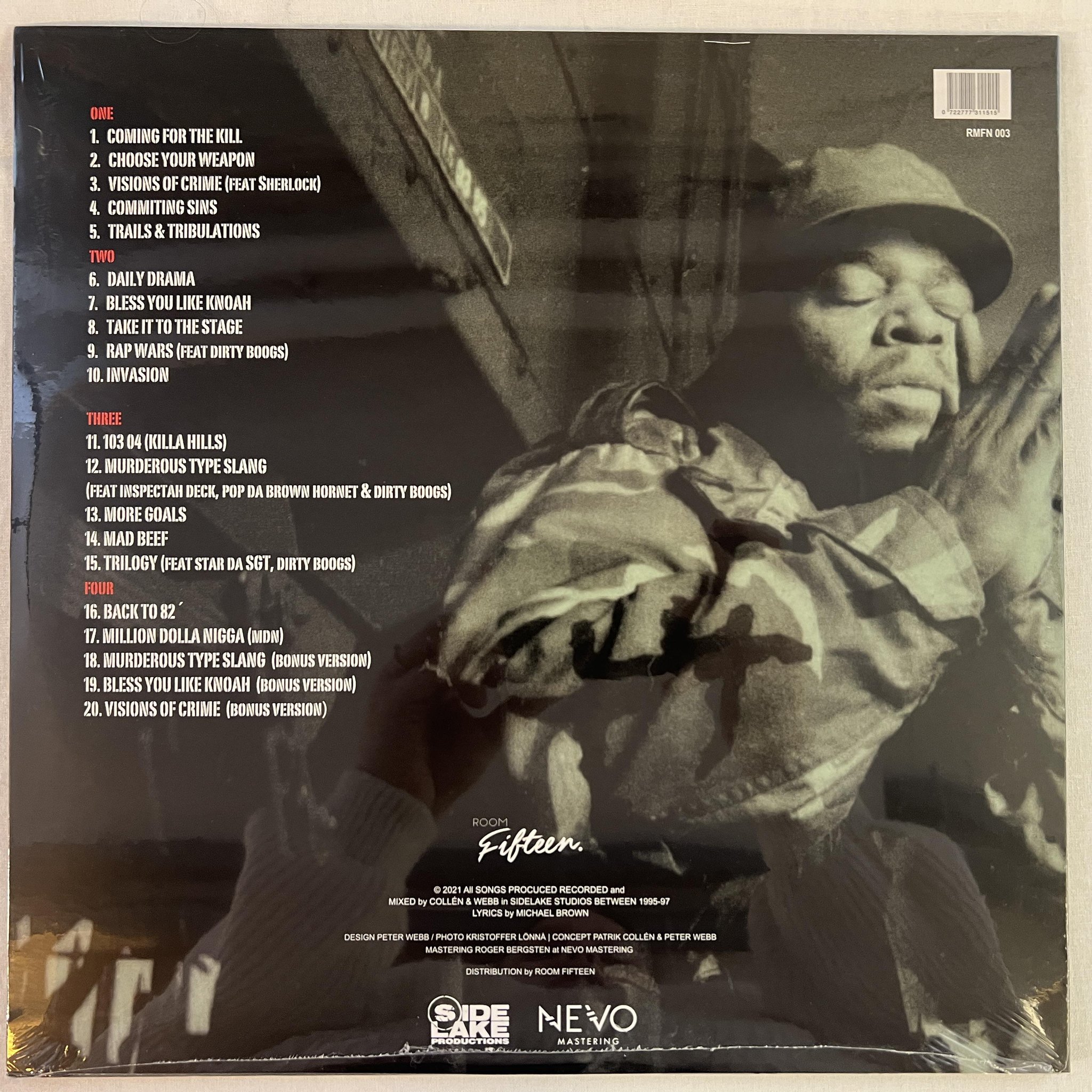 Omslagsbild för skivan KNOAH THA SINNA The Album 2xLP 2021 ROOM FIFTEEN RMFN 003 *** STILL SEALED ***