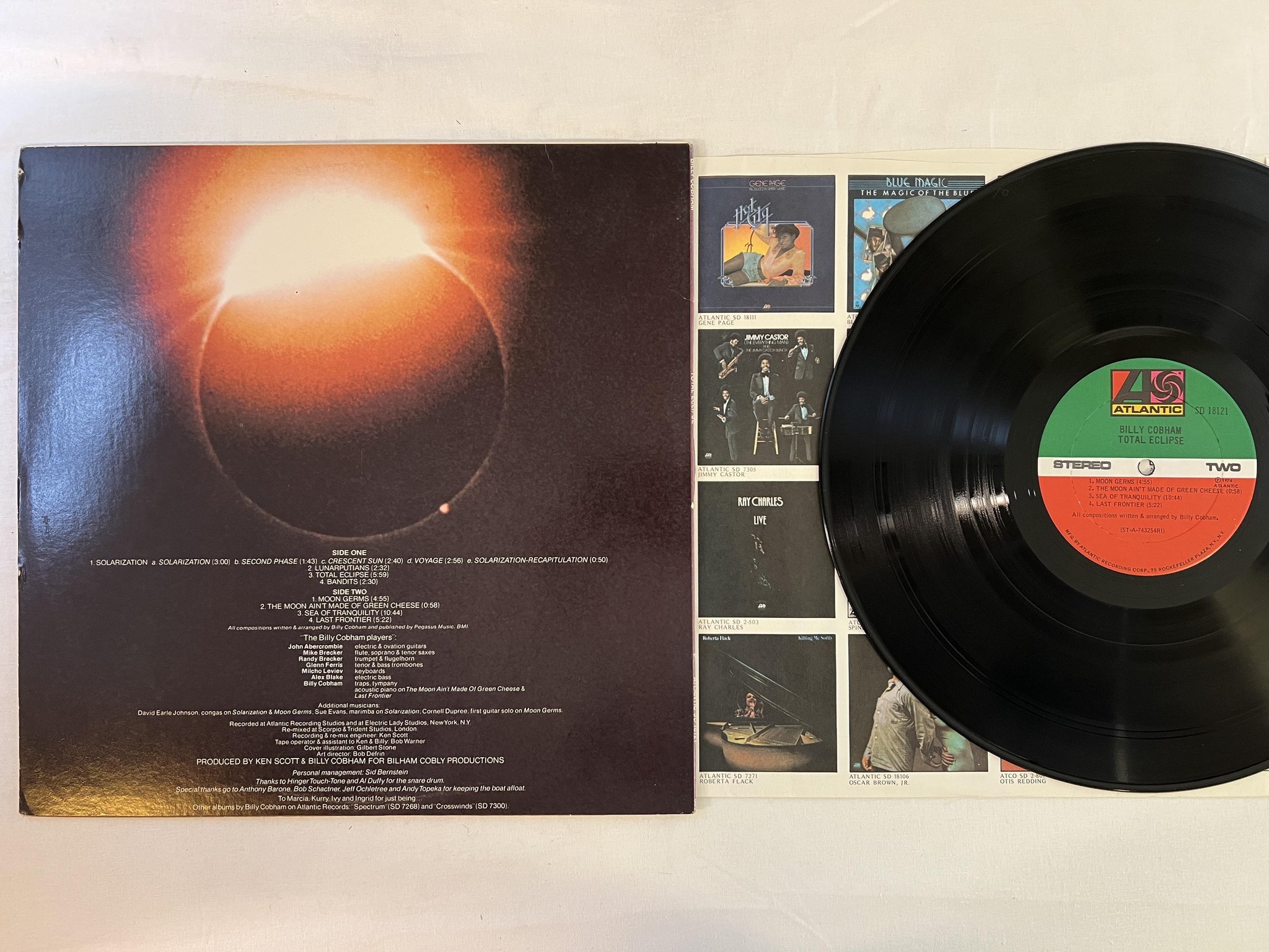 Omslagsbild för skivan BILLY COBHAM total eclipse LP -74 US ATLANTIC SD 18121