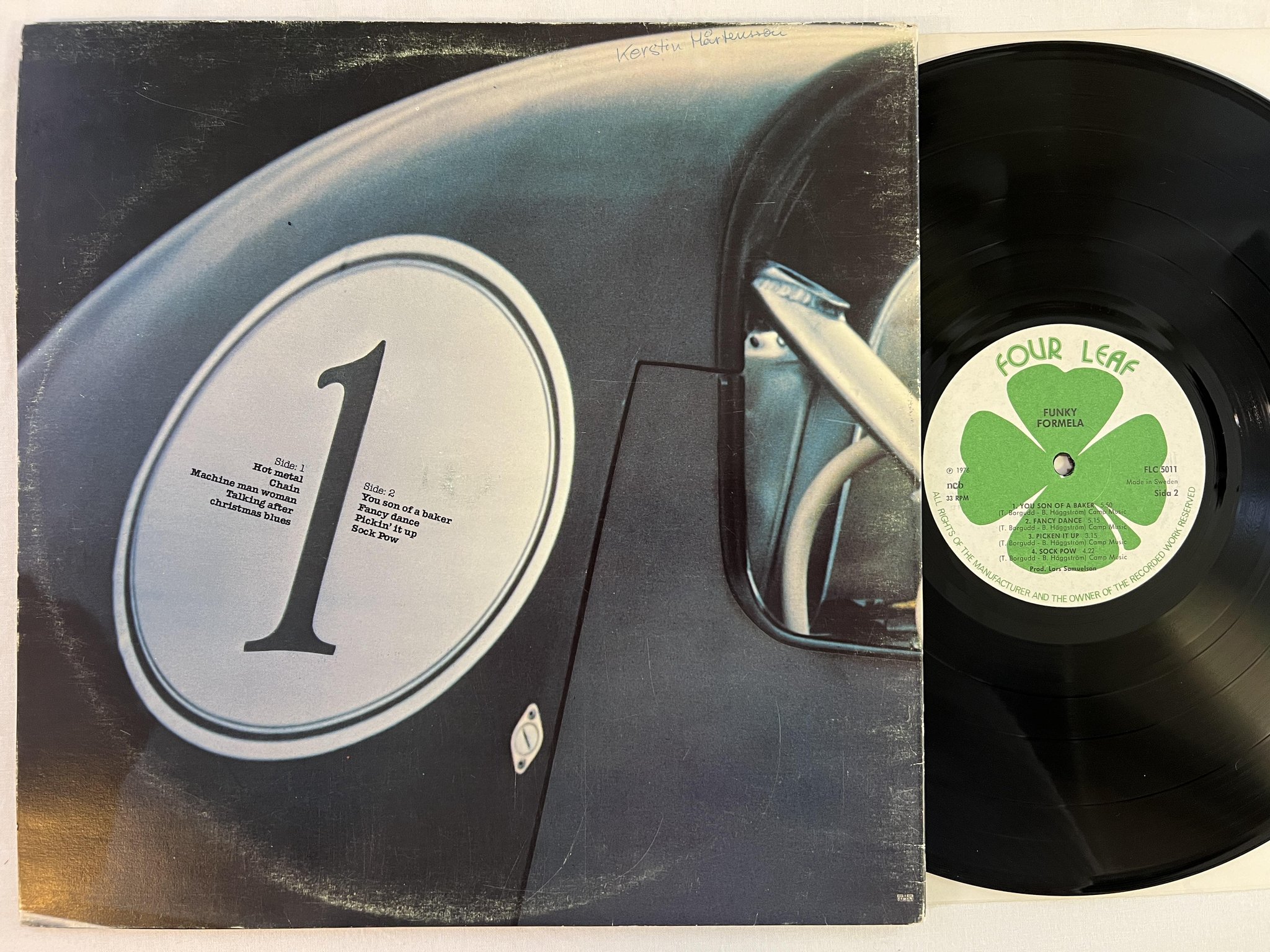 Omslagsbild för skivan SLIM BORGUDD funky formula LP -76 Swe FOUR LEAF FLC 5011