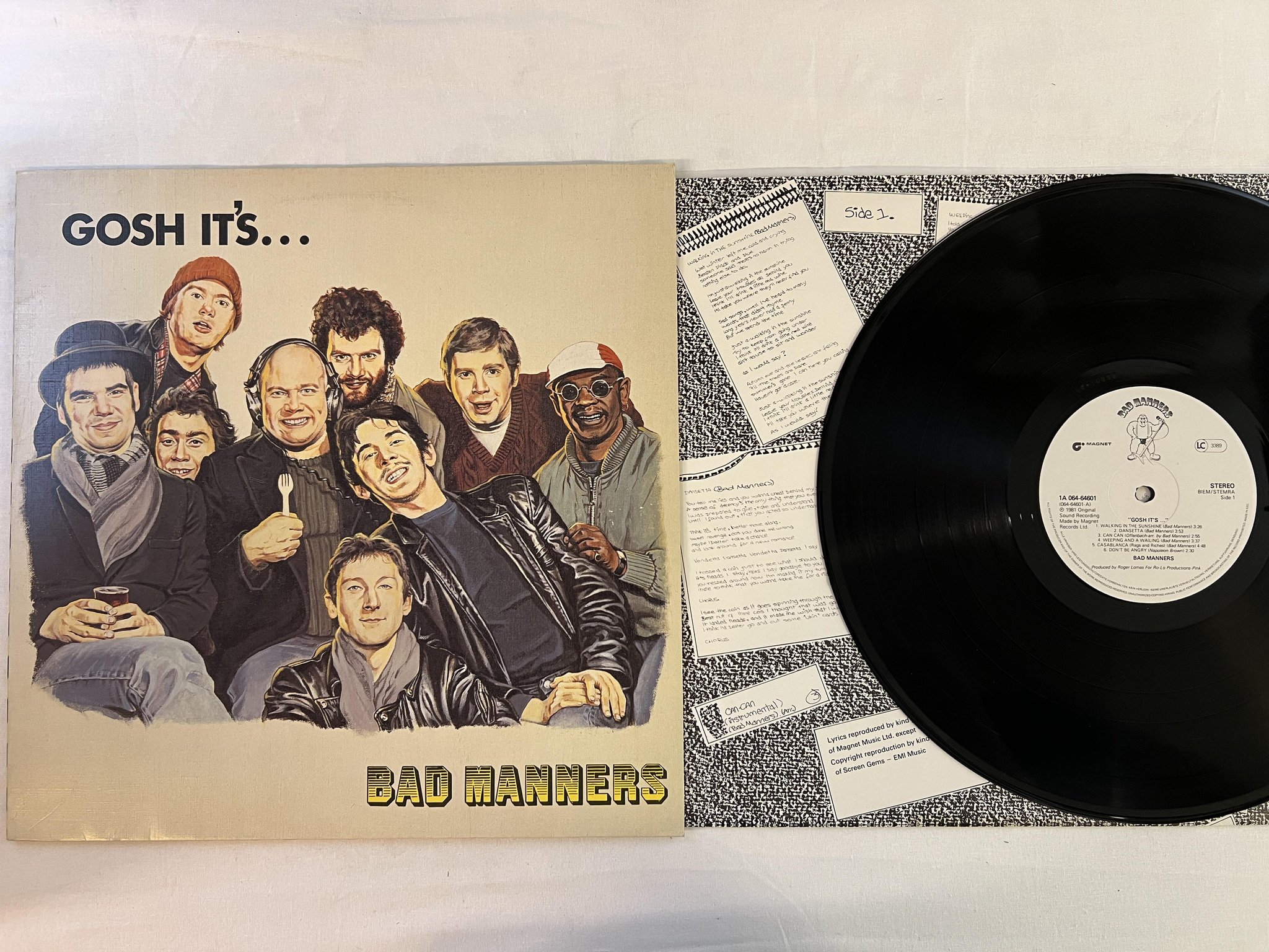 Omslagsbild för skivan BAD MANNERS gosh it's... LP -81 Hol MAGNET 1A 064-64601 ** SKA **