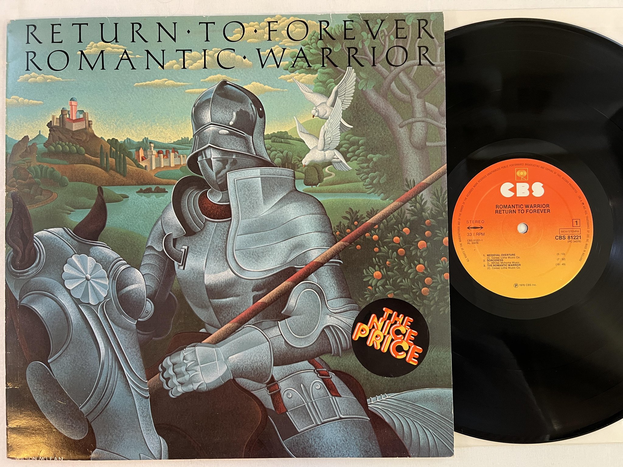 Omslagsbild för skivan RETURN TO FOREVER romantic warrior LP -76 Hoö CBS 81221