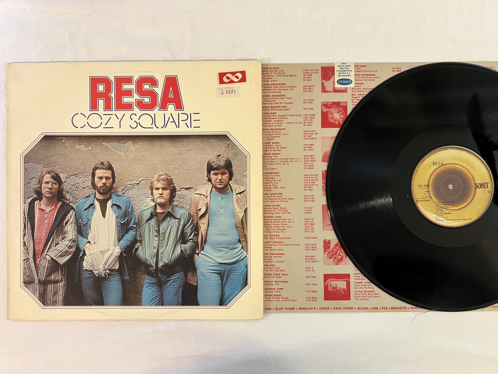 Omslagsbild för skivan RESA s/t LP -75 SONET SLP 2565 *** COZY SQUARE ***