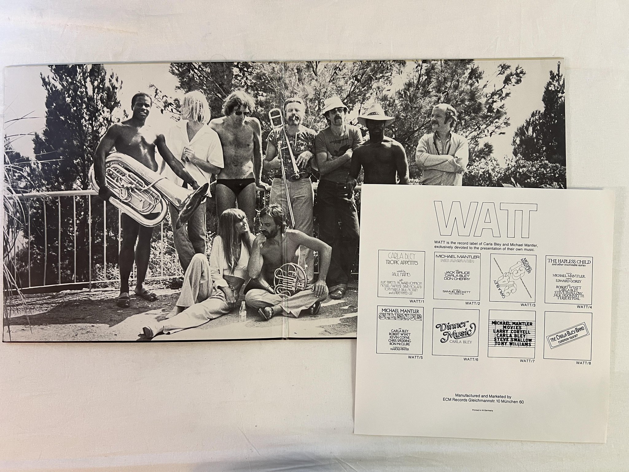 Omslagsbild för skivan CARLA BLEY BAND european tour 1977 LP Ger WATT/8