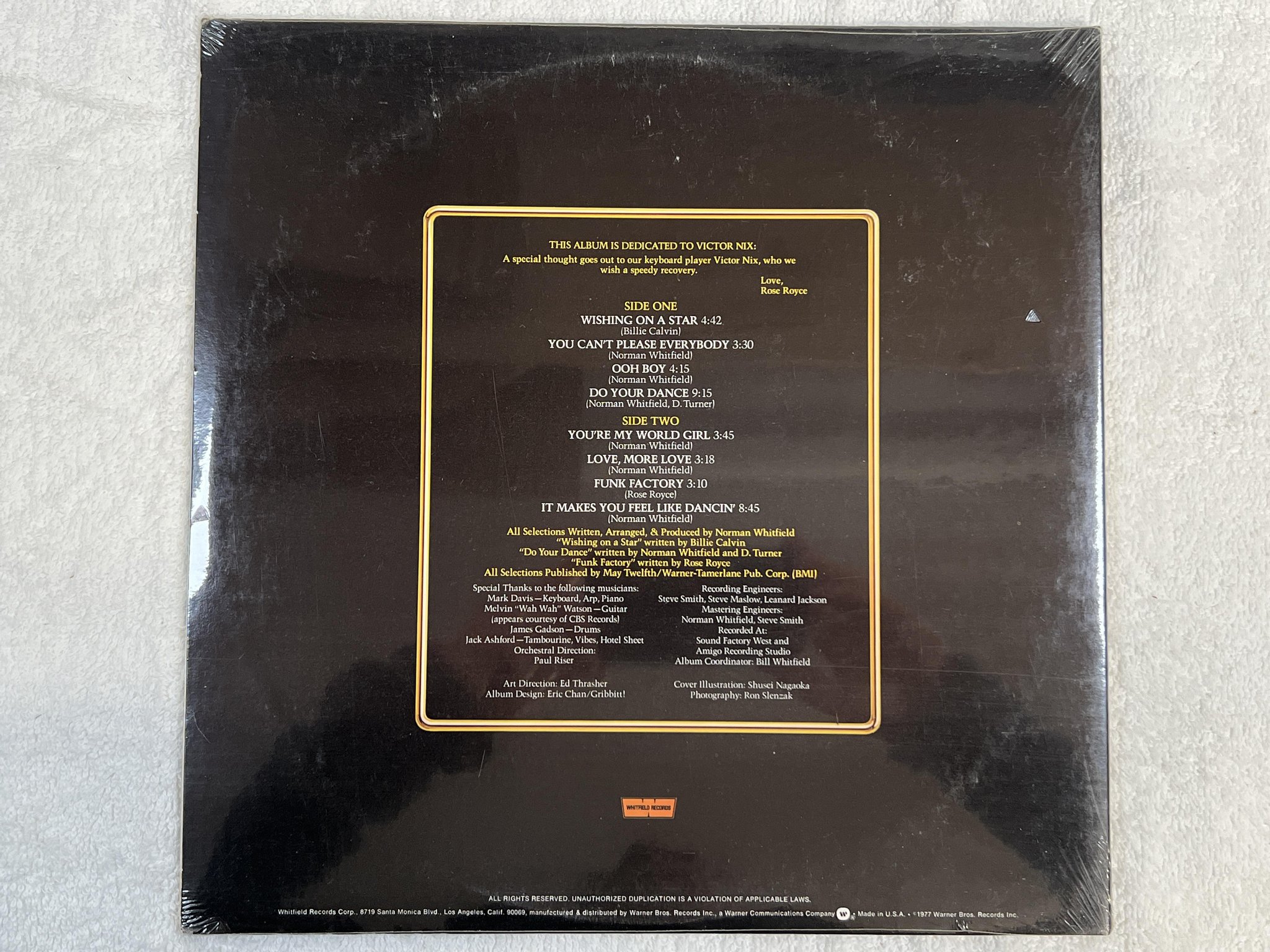 Omslagsbild för skivan ROSE ROYCE in full bloom LP -77 US WHITFIELD WH 3074 ** SEALED **