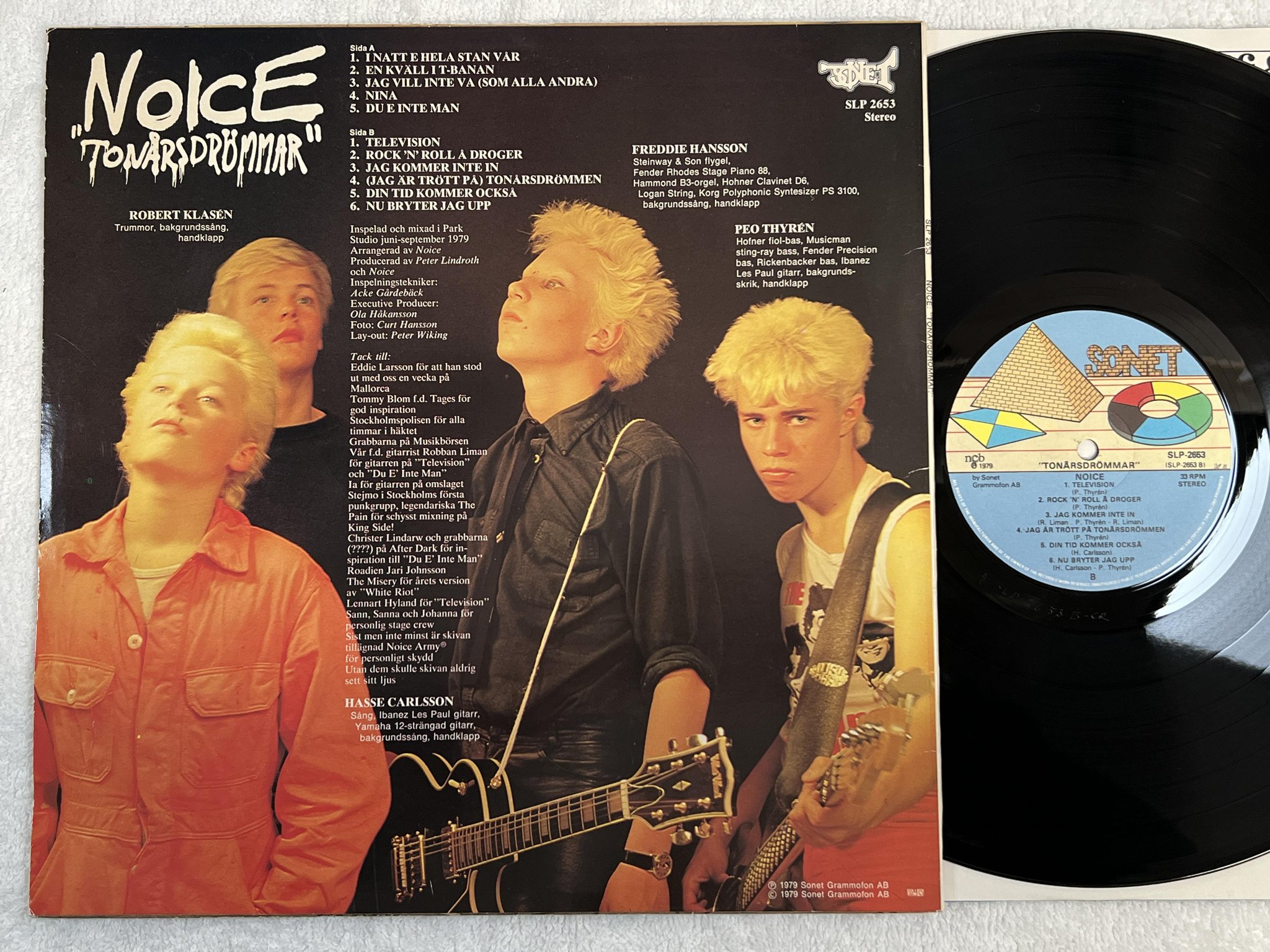Omslagsbild för skivan NOICE tonårsdrömmar LP -79 Swe SONET SLP -2653