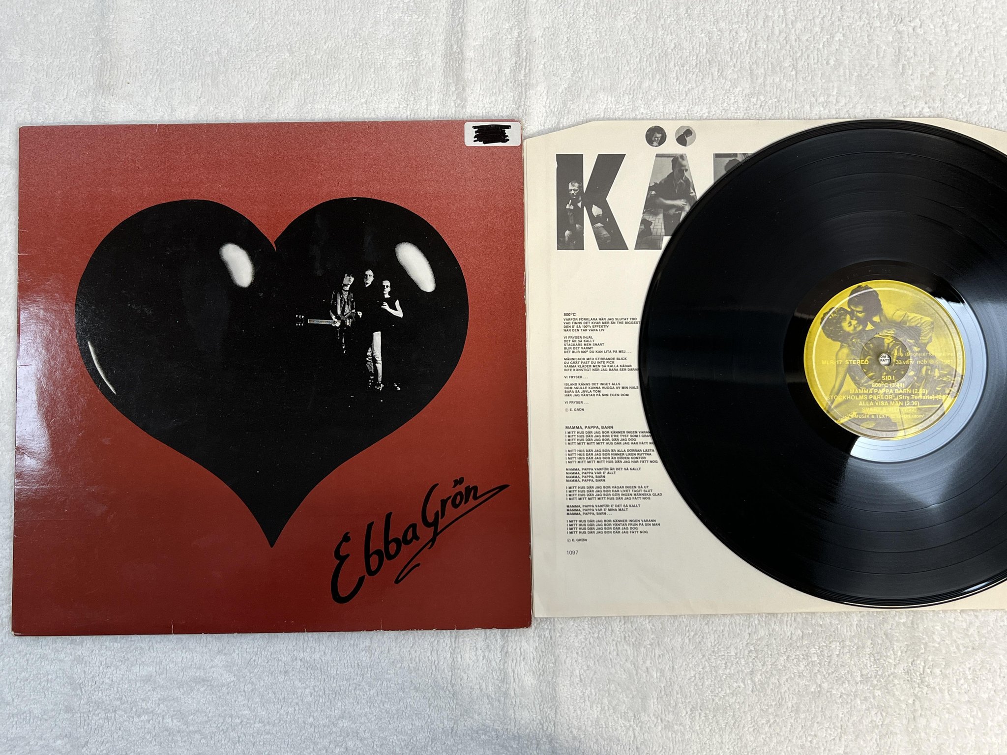 Omslagsbild för skivan EBBA GRÖN kärlek & uppror LP -81 MISTLUR MLR-17