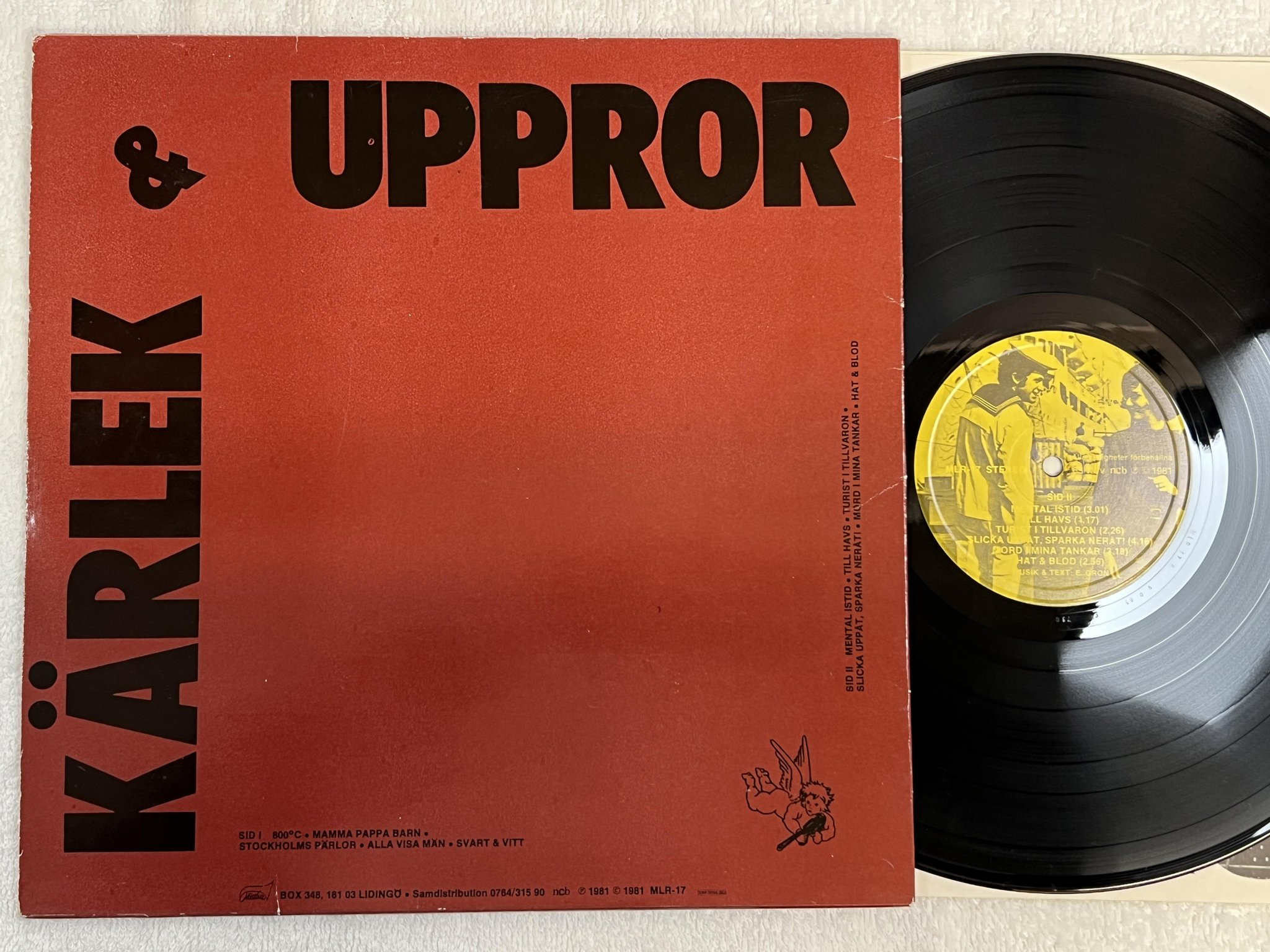 Omslagsbild för skivan EBBA GRÖN kärlek & uppror LP -81 MISTLUR MLR-17