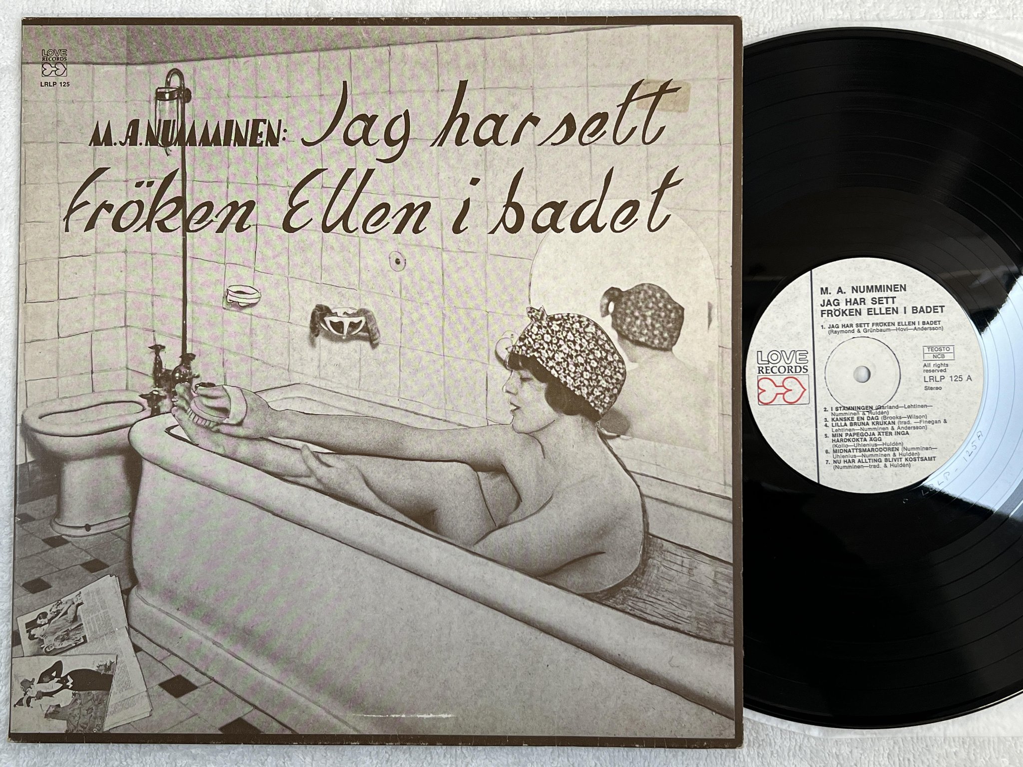 Omslagsbild för skivan M.A. NUMMINEN jag har sett fröken Ellen i badet LP Fin LOVE LRLP 125