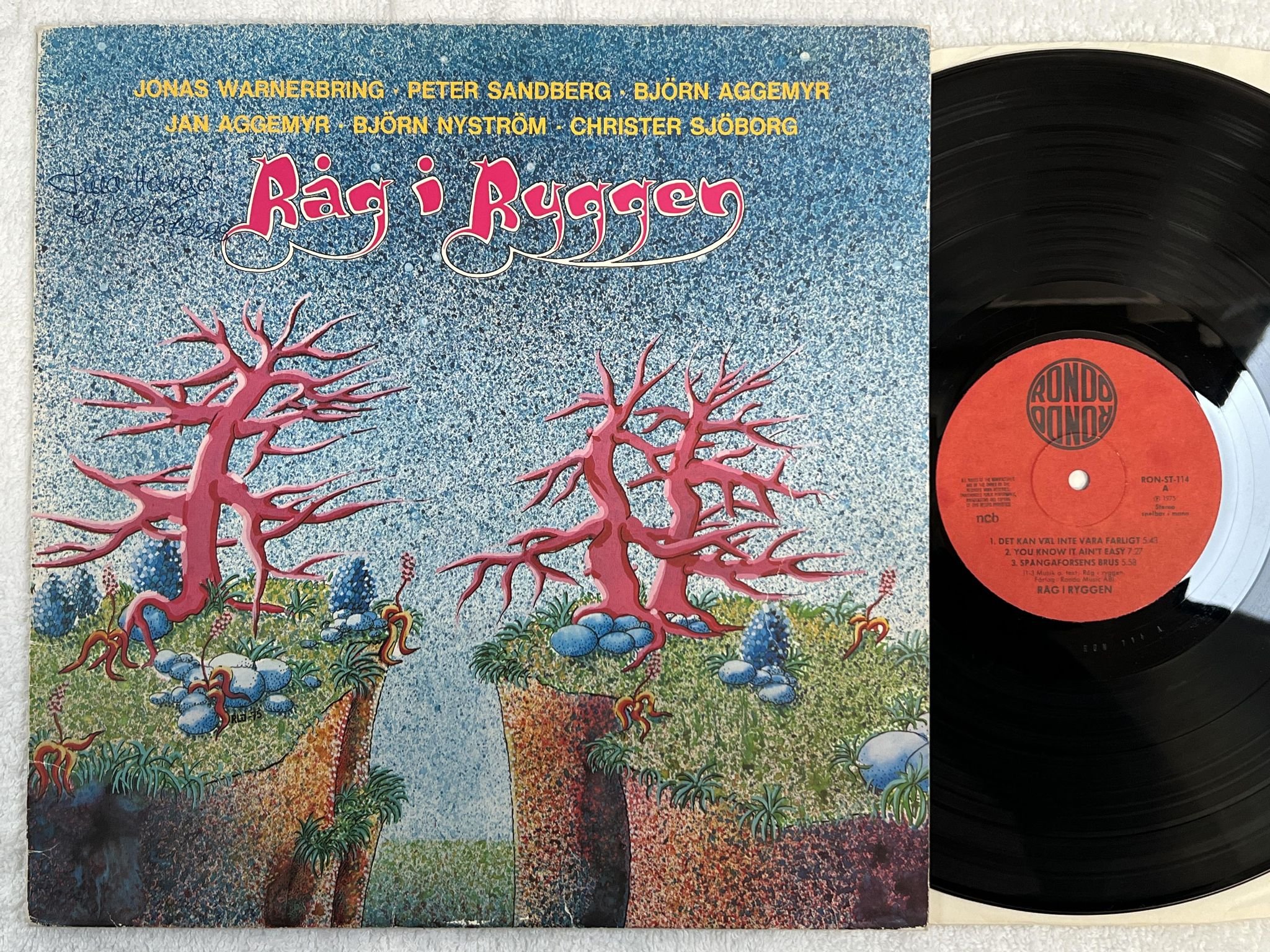 Omslagsbild för skivan RÅG I RYGGEN s/t LP -75 Swe RONDO RON ST 114