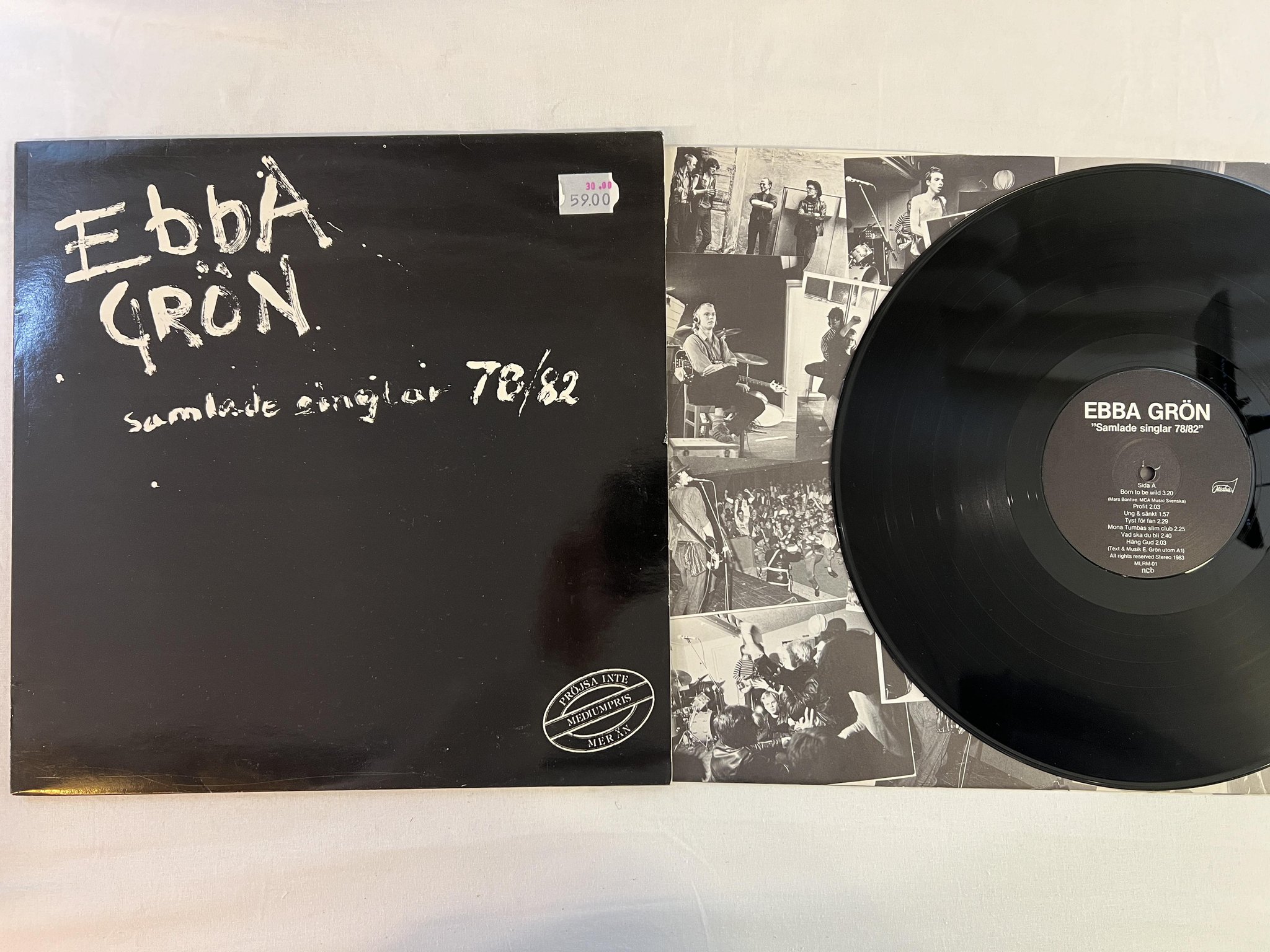 Omslagsbild för skivan EBBA GRÖN samlade singlar 78/82 LP -83 Swe MISTLUR MLRM-01