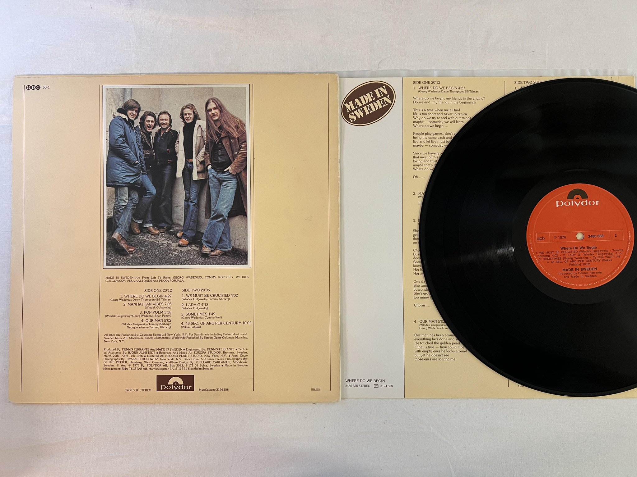 Omslagsbild för skivan MADE IN SWEDEN where do we begin LP -76 Swe POLYDOR 2480358
