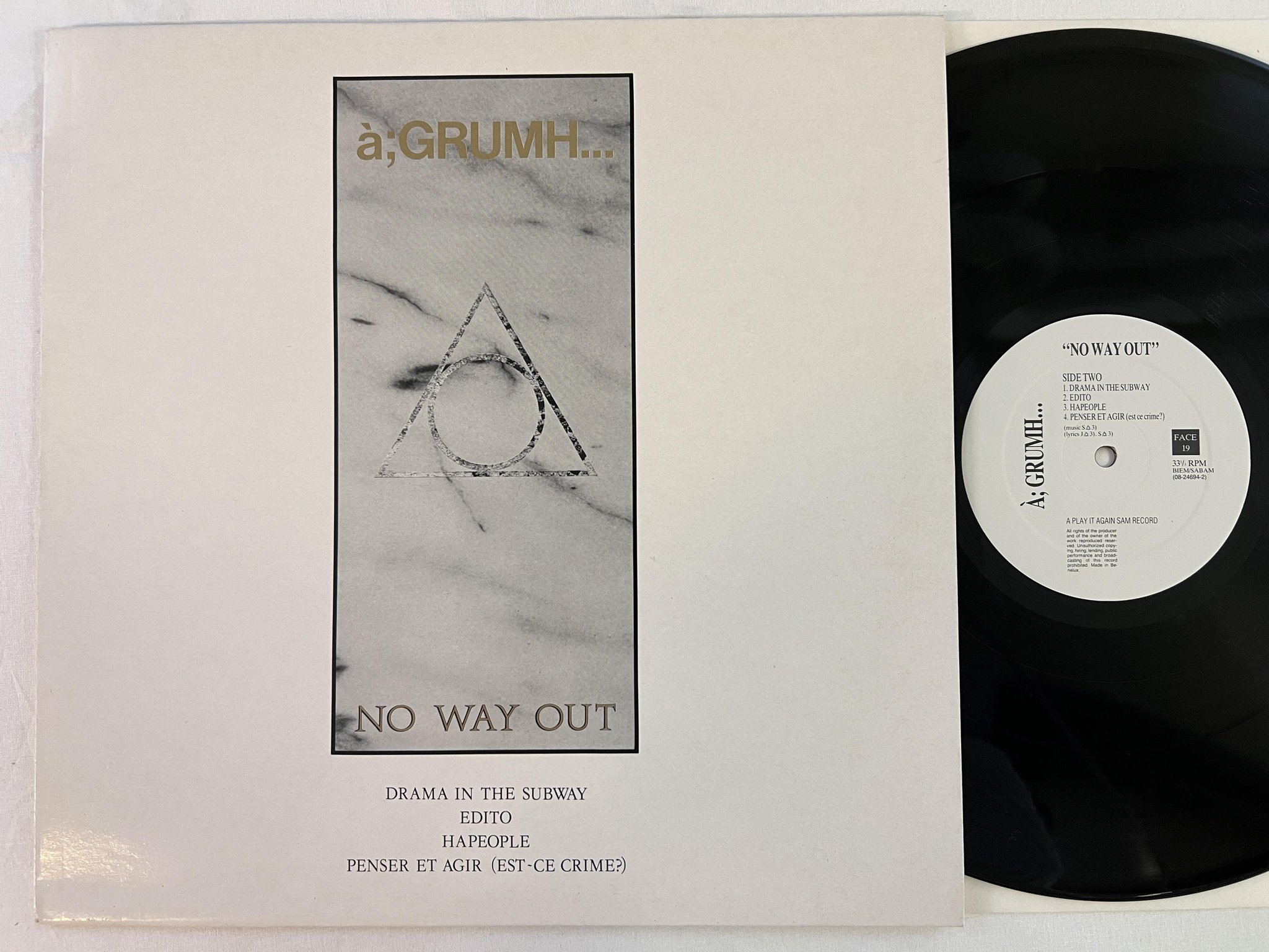 Omslagsbild för skivan A; GRUMH No Way Out LP Belgium SCARFACE FACE 19