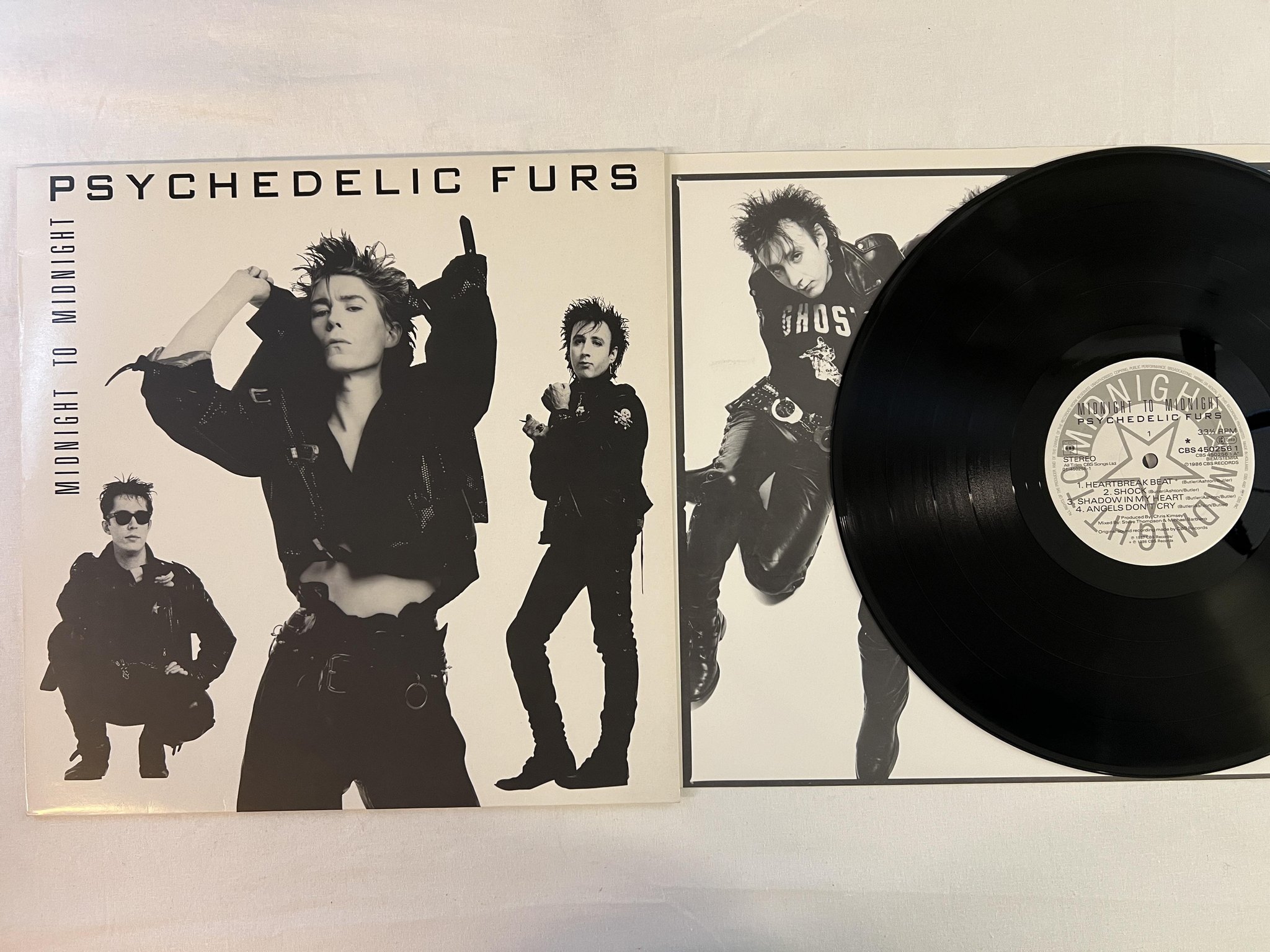 Omslagsbild för skivan PSYCHEDELIC FURS midnight to midnight LP -86 Hol CBS 4502561