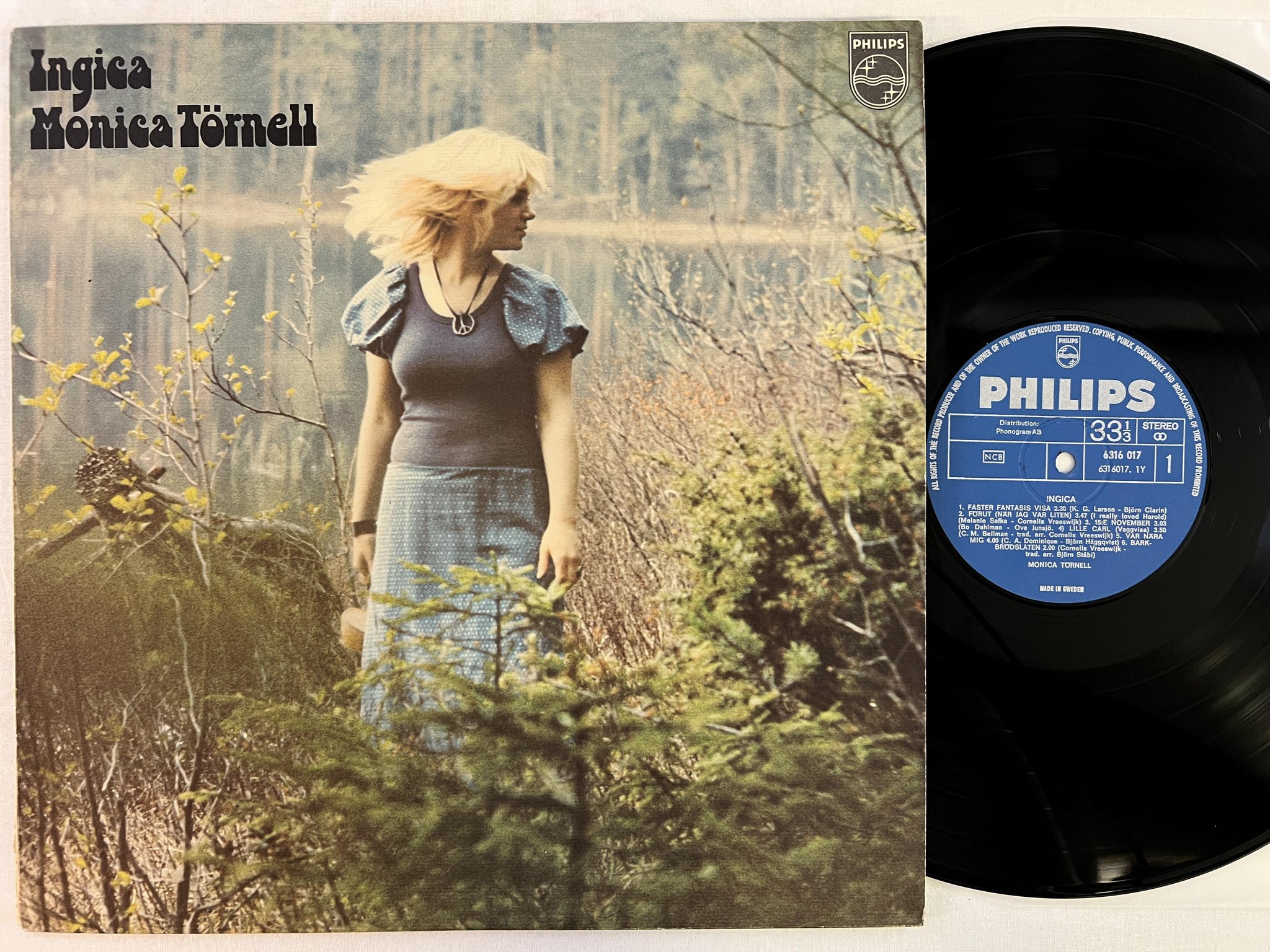 Omslagsbild för skivan MONICA TÖRNELL ingica LP -72 Swe PHILIPS 6316017