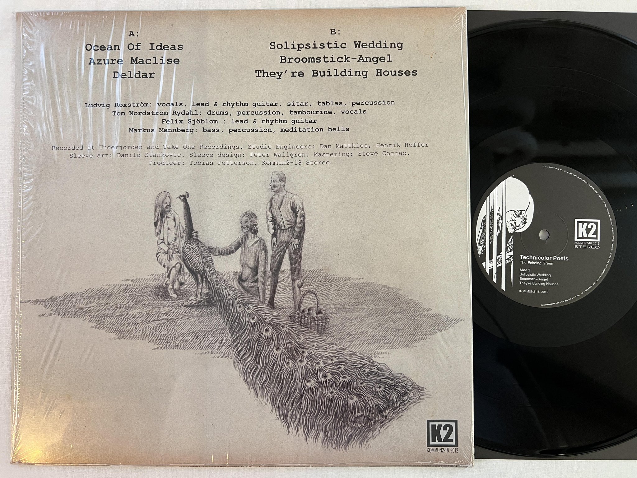 Omslagsbild för skivan TECHNICOLOR The Echoing Green LP 2012 Swe KOMMUN 2 - 18 psych rock