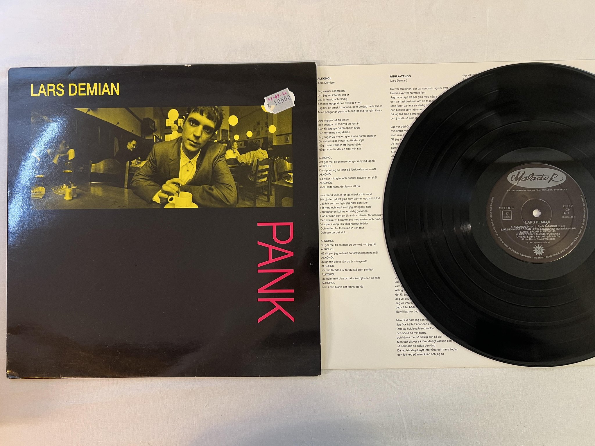 Omslagsbild för skivan LARS DEMIAN Pank LP -90 Swe ALPHA ONELP 034