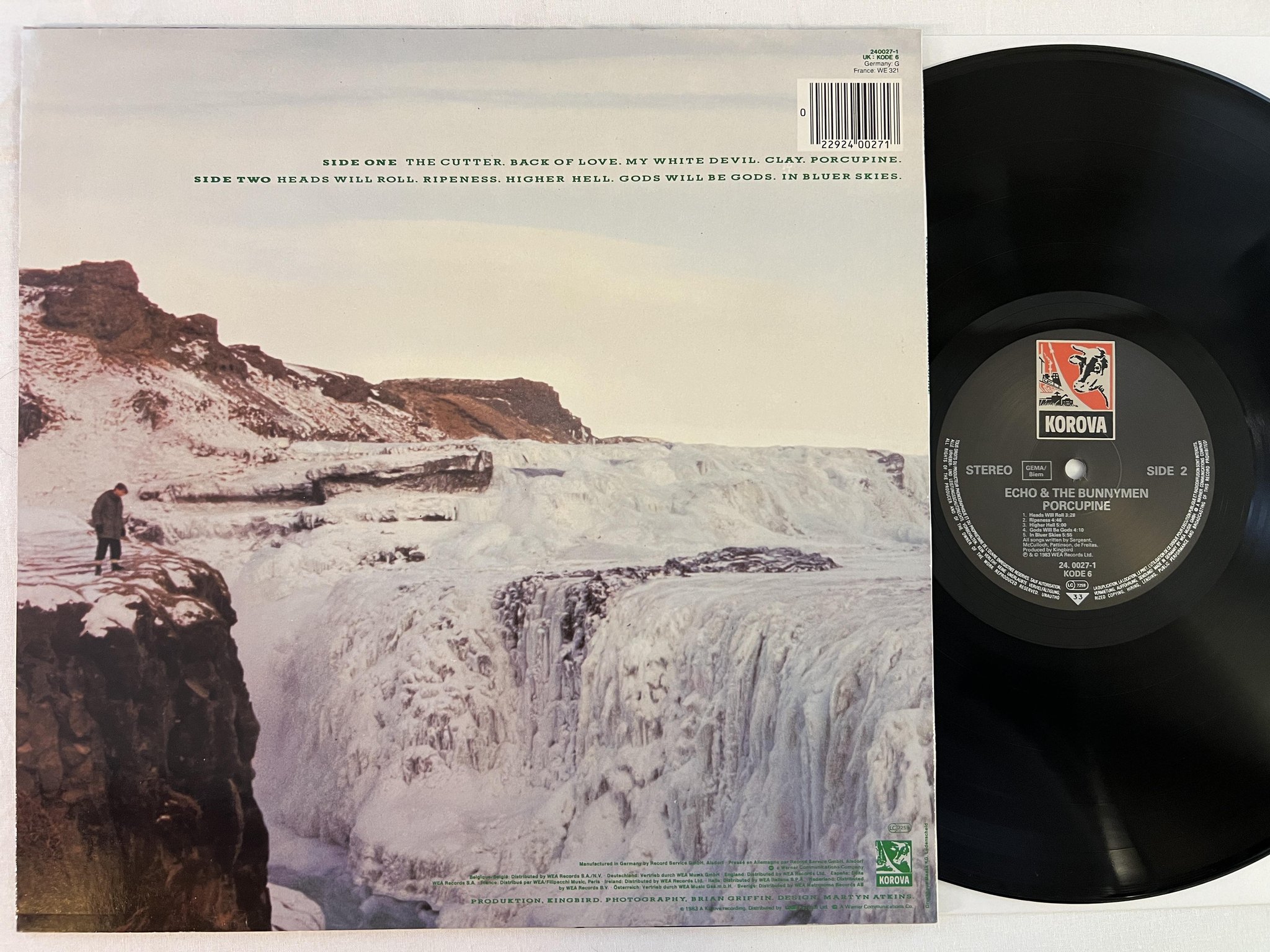 Omslagsbild för skivan ECHO & THE BUNNYMEN porcupine LP 83 Ger KOROVA 24 0027-1