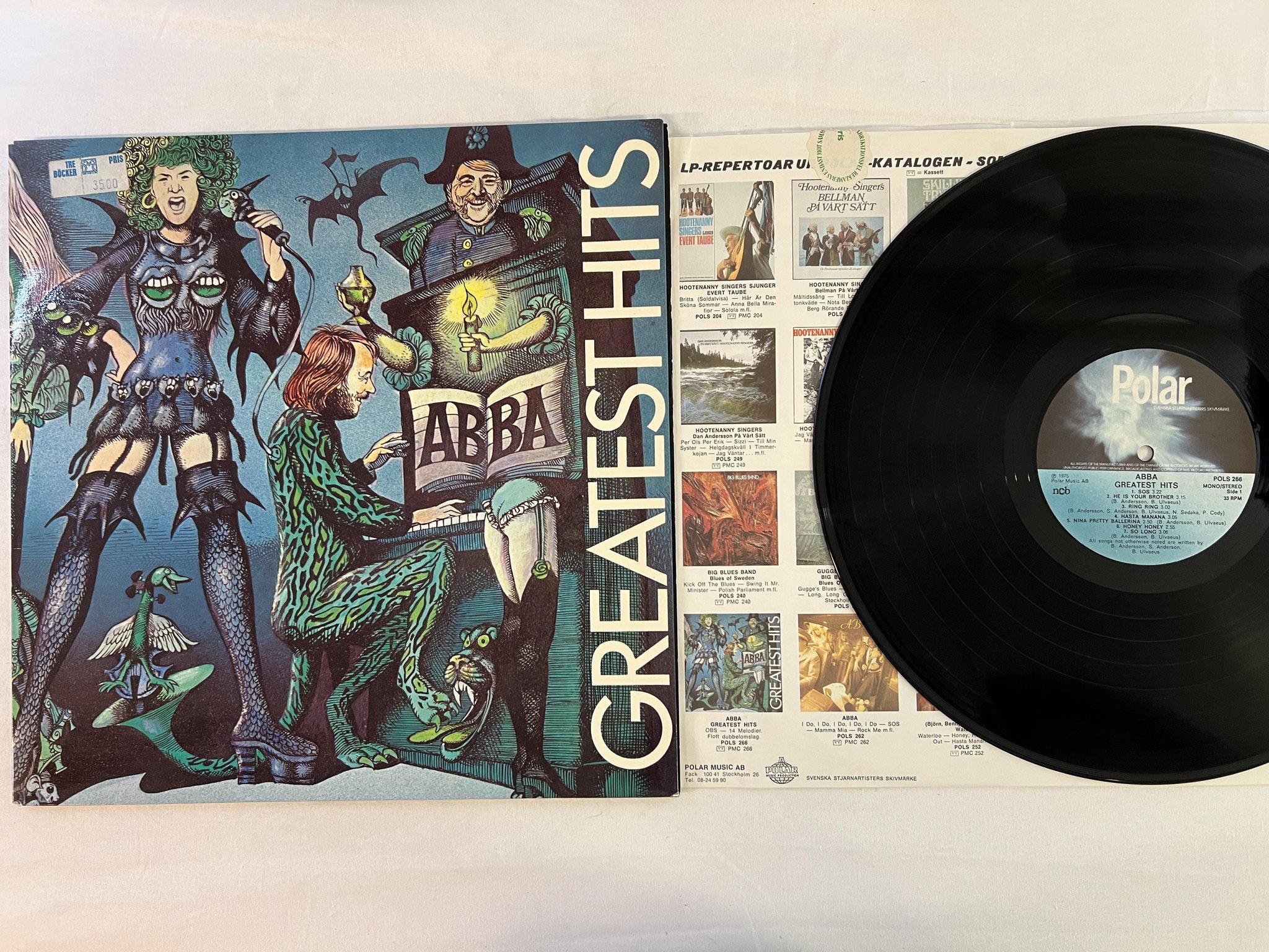 Omslagsbild för skivan ABBA greatest hits LP -75 Swe POLAR POLS 266