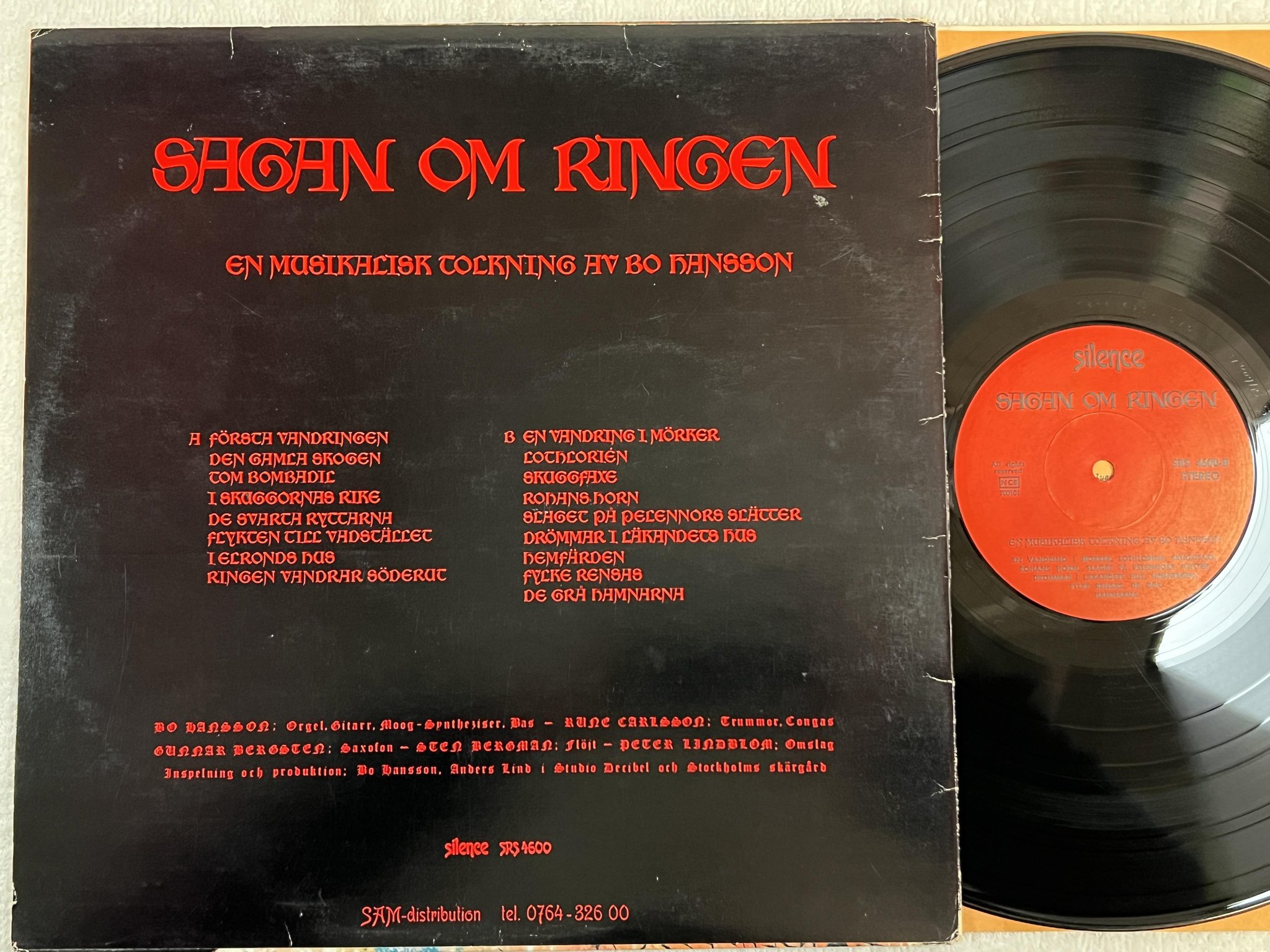 Omslagsbild för skivan BO HANSSON sagan om ringen LP Swe SILENCE SRS 4600