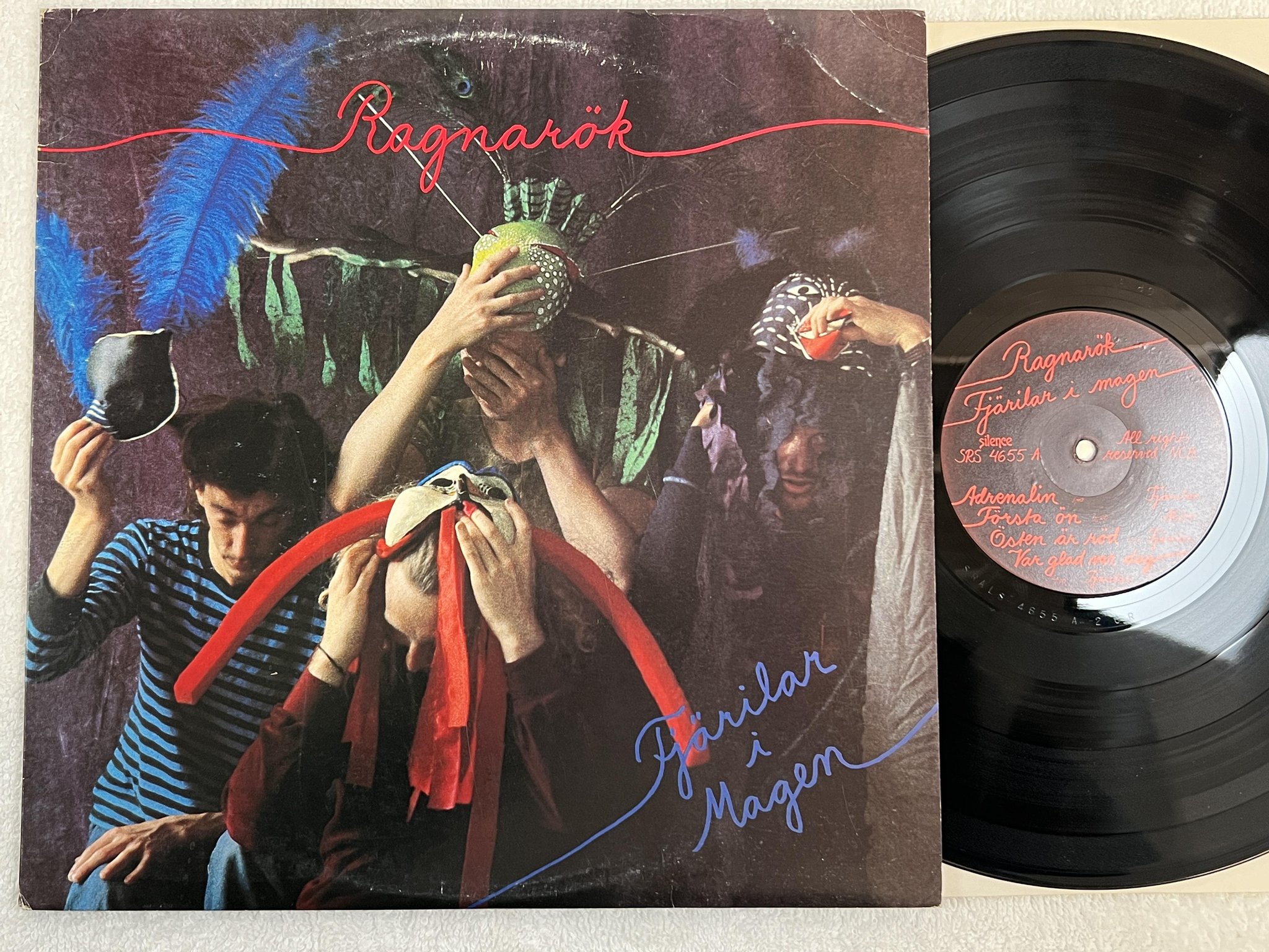 Omslagsbild för skivan RAGNARÖK fjärilar i magen LP Swe SILENCE SRS 4655