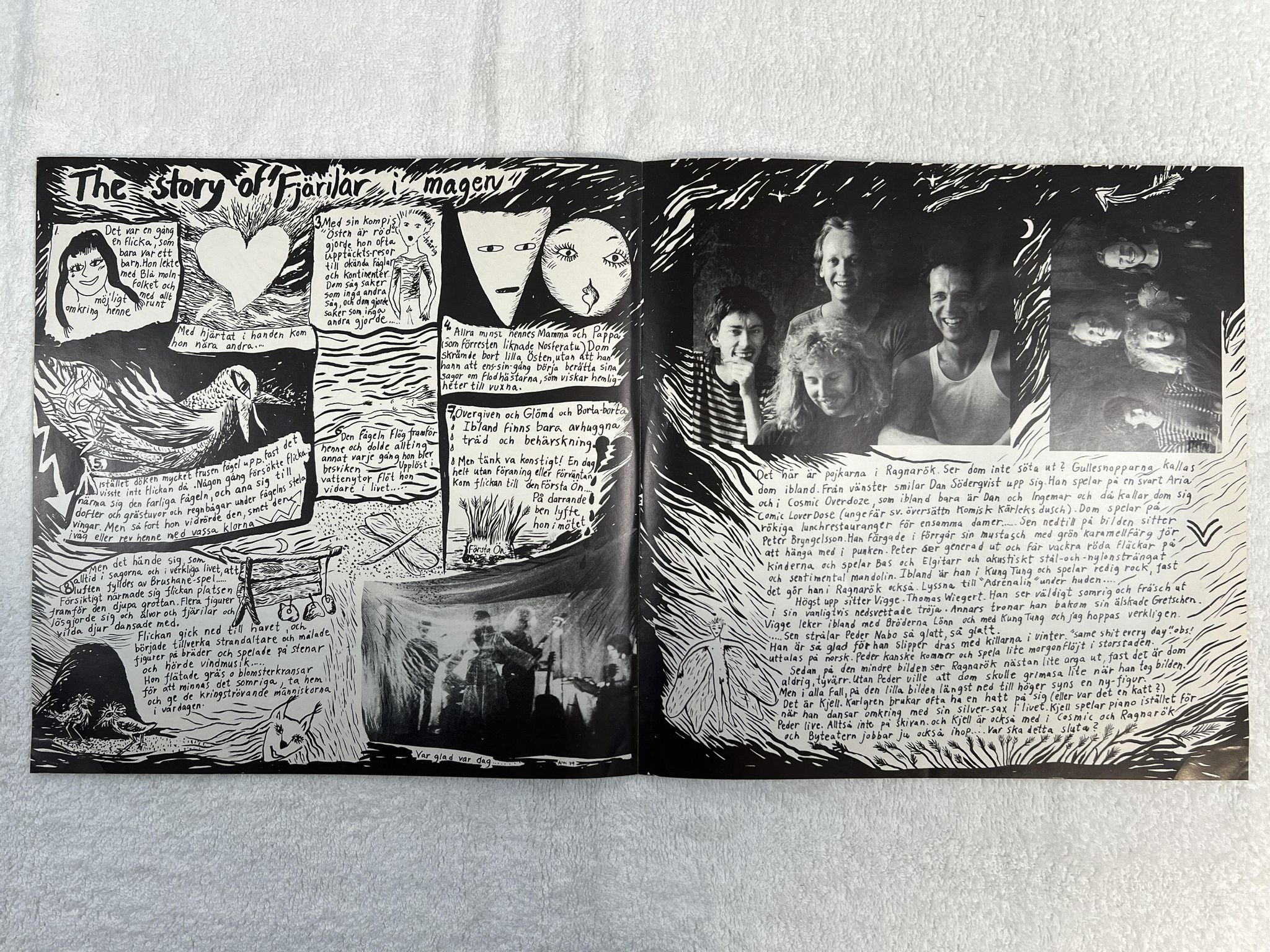 Omslagsbild för skivan RAGNARÖK fjärilar i magen LP Swe SILENCE SRS 4655